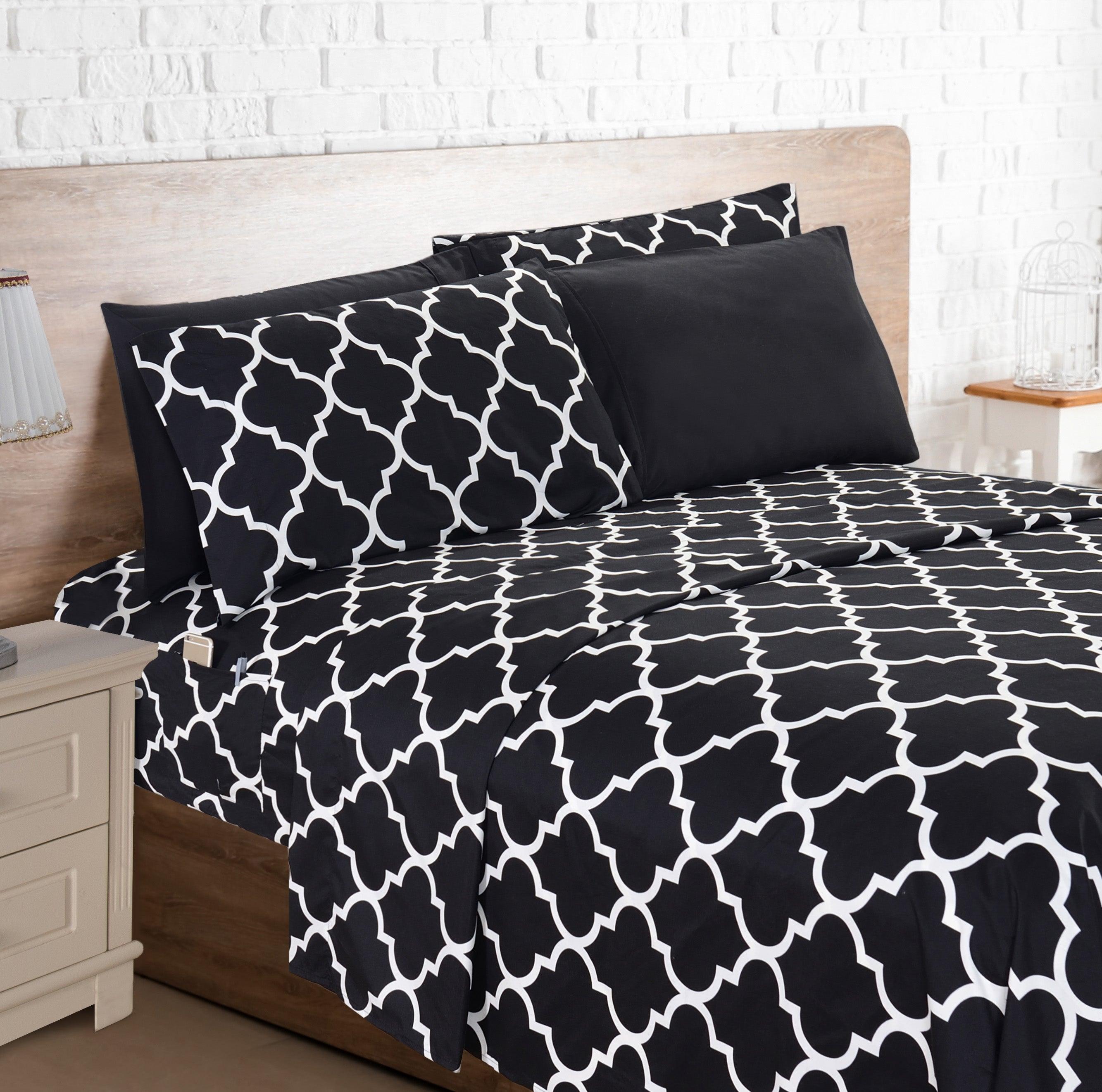 Everlaneas 6-Piece Moroccan Trellis Printed Pattern - Soft as a Hotel Premium Quality