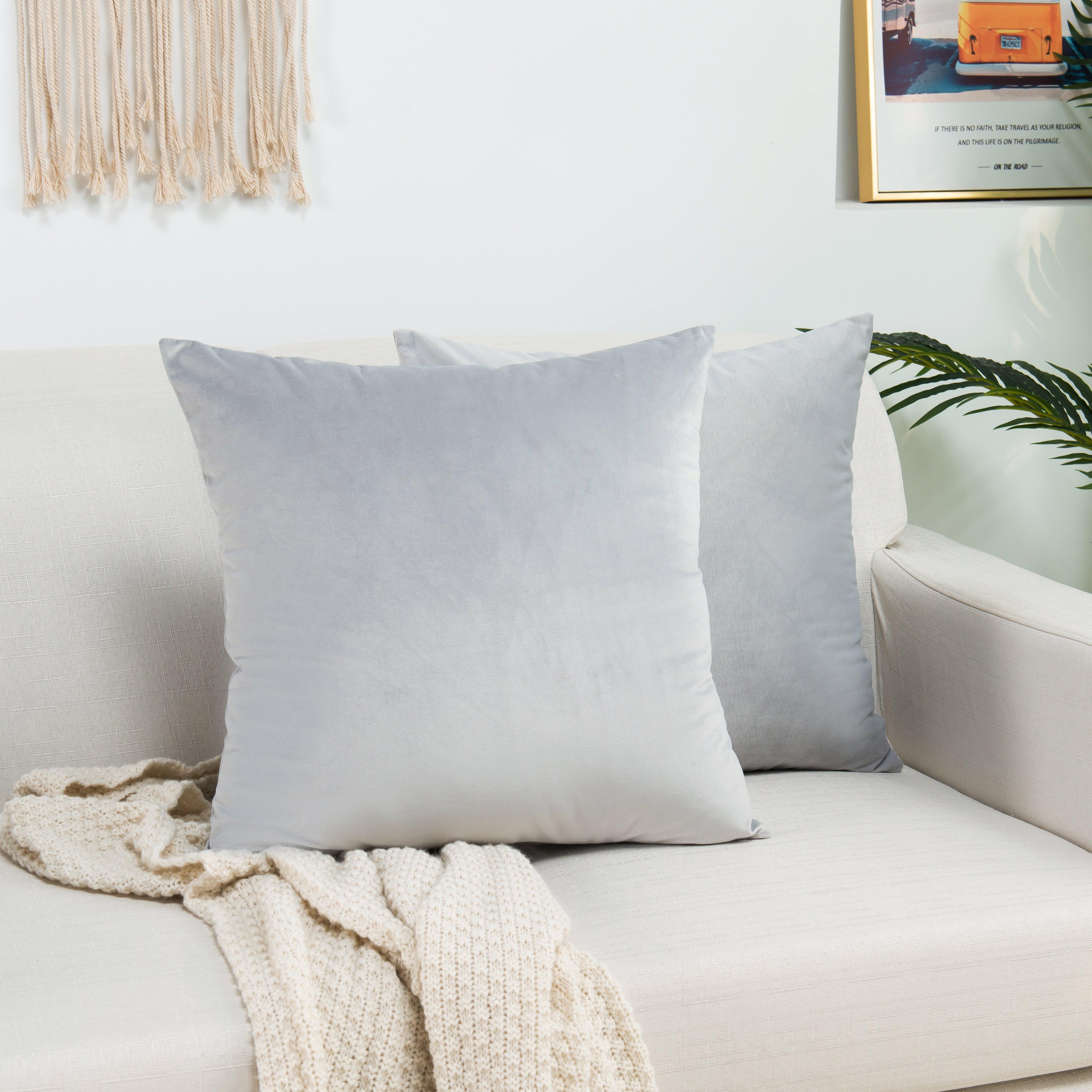 Everlaneas 2 Piece Velvet Cushion Cover Solid - Pillow Covers