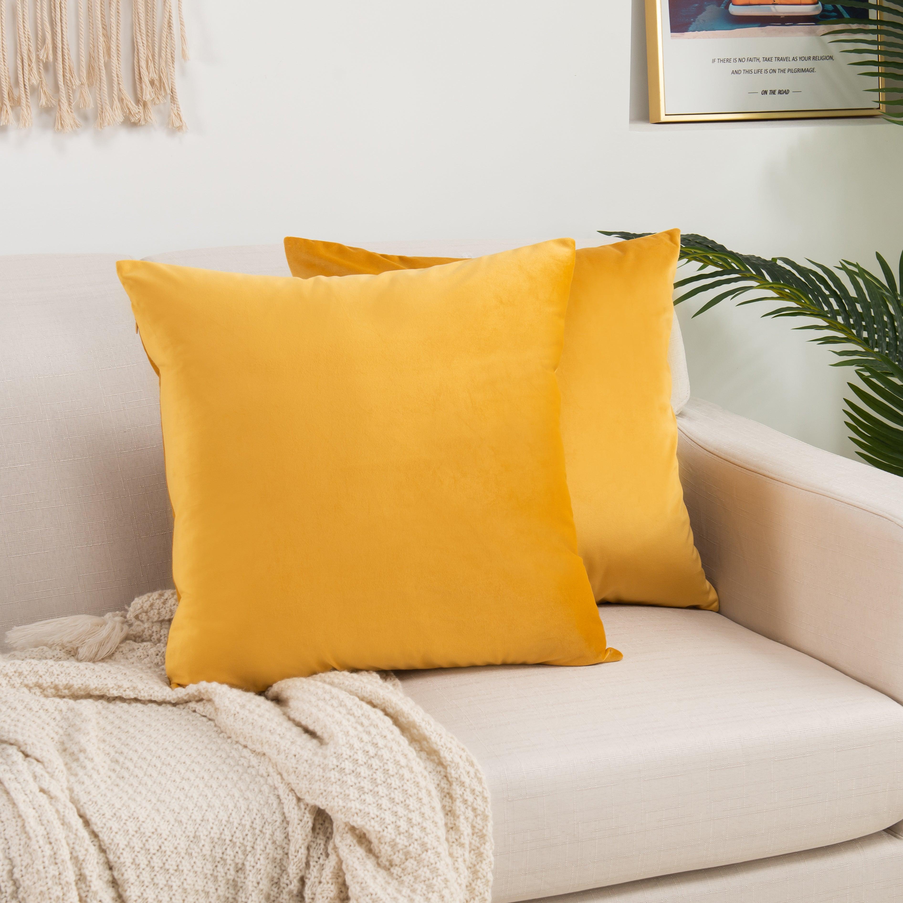 Everlaneas 2 Piece Velvet Cushion Cover Solid - Pillow Covers