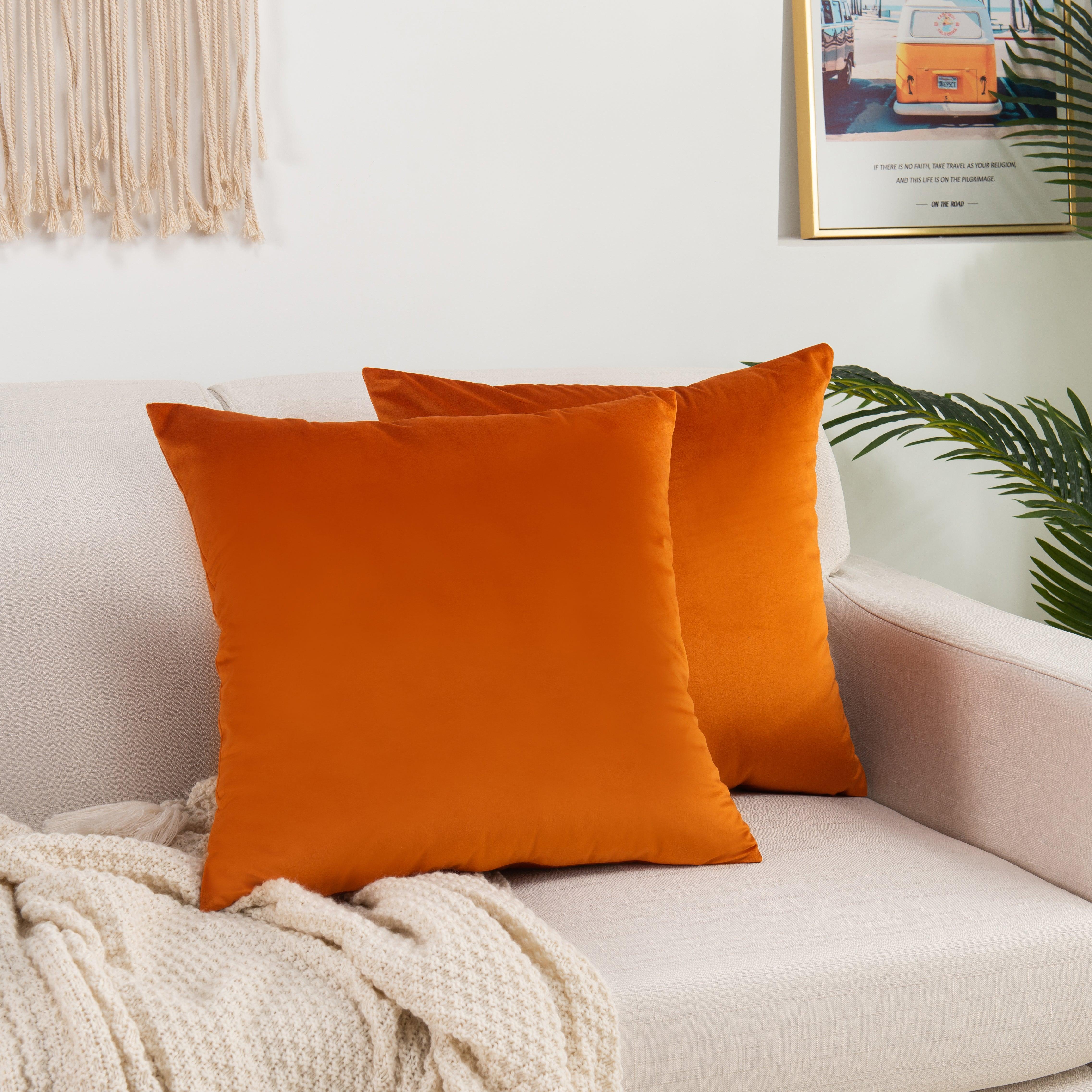 Everlaneas 2 Piece Velvet Cushion Cover Solid - Pillow Covers