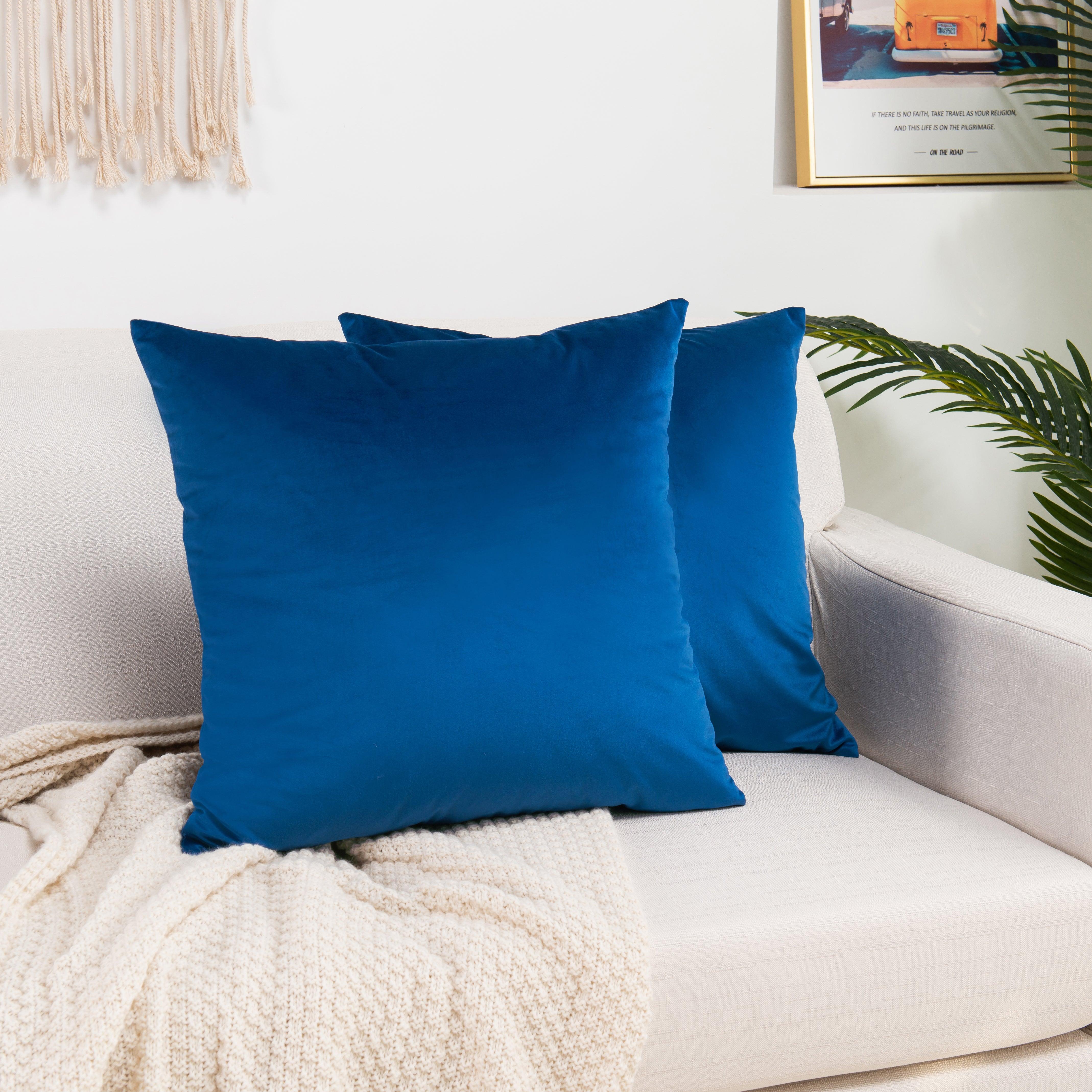 Everlaneas 2 Piece Velvet Cushion Cover Solid - Pillow Covers