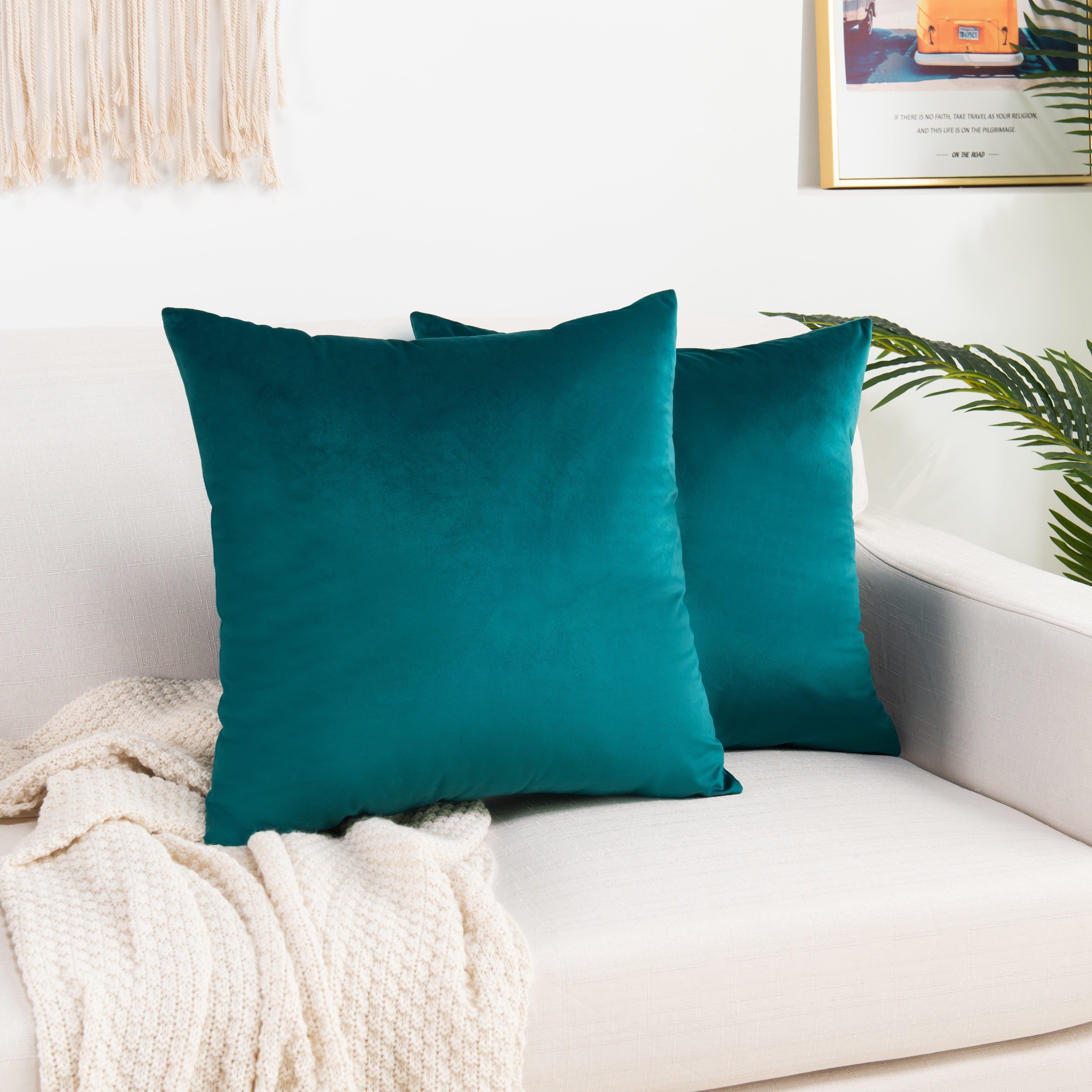 Everlaneas 2 Piece Velvet Cushion Cover Solid - Pillow Covers