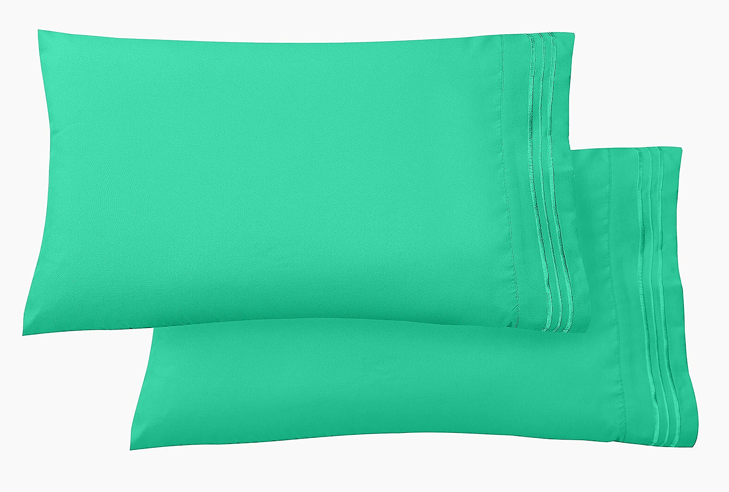 Everlaneas Set of 2 Pillowcases- 3 Line Embroidery