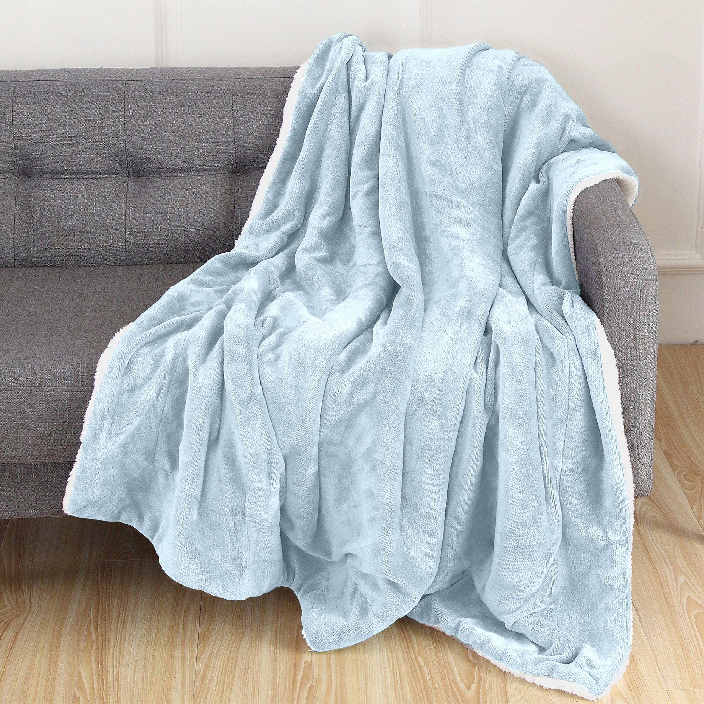 Everlaneas Reversible Sherpa Throw Blanket - Sherpa Back Throw Blanket