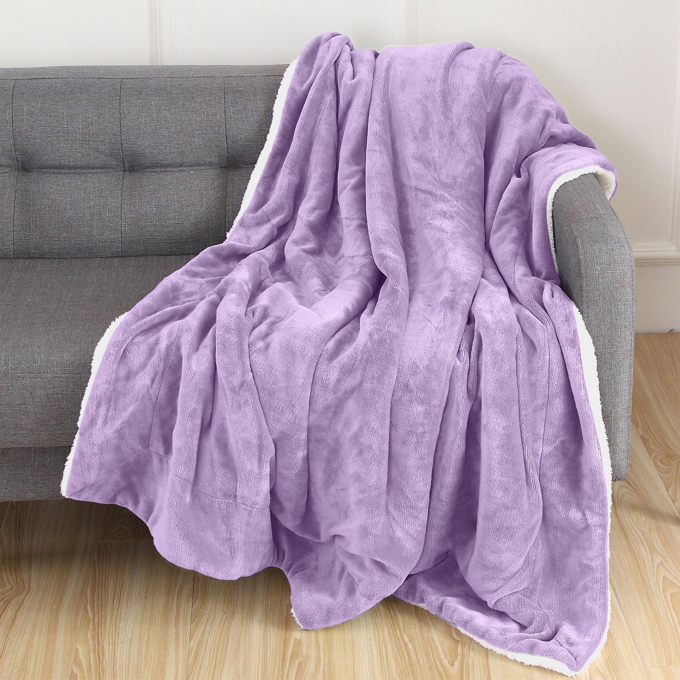 Everlaneas Reversible Sherpa Throw Blanket - Sherpa Back Throw Blanket