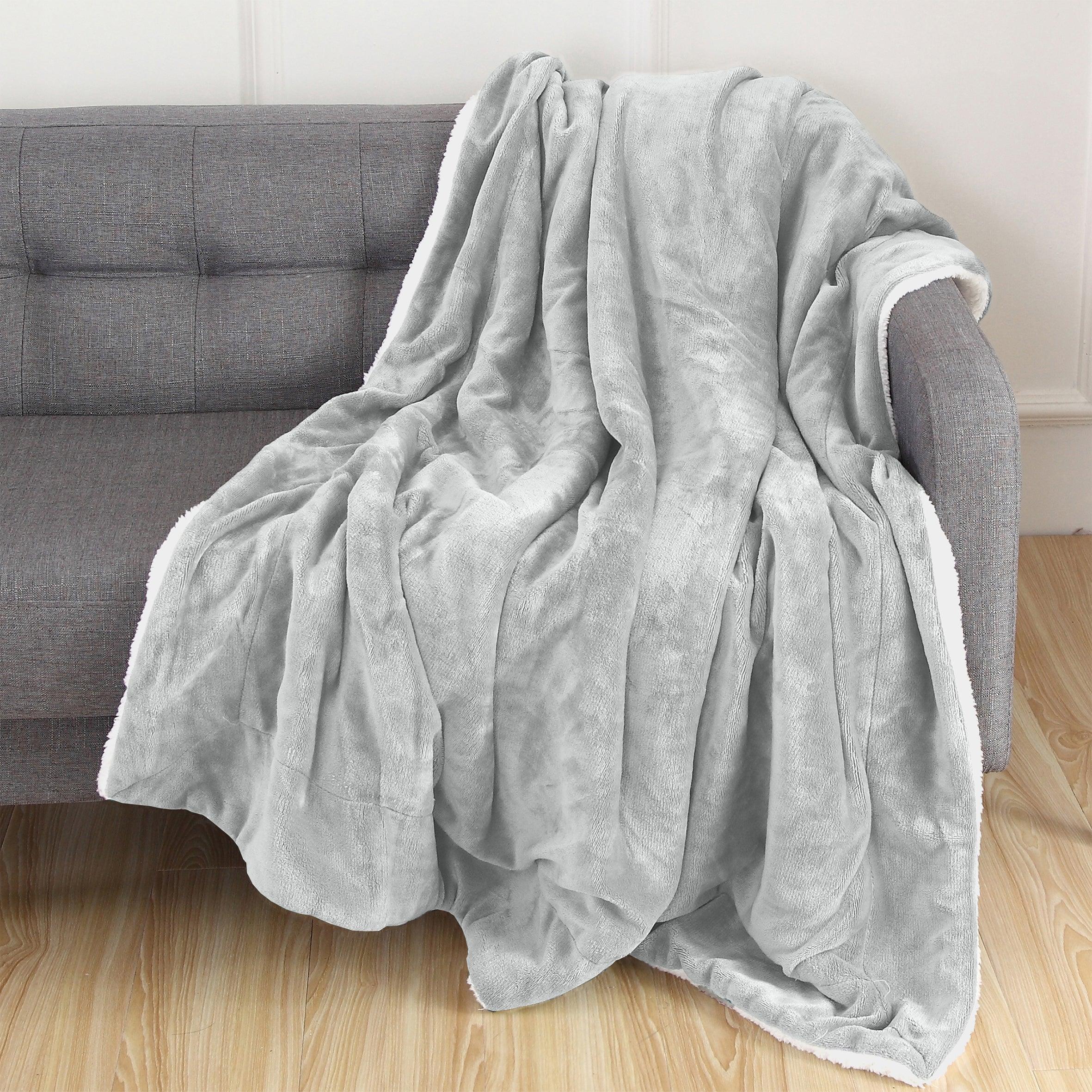 Everlaneas Reversible Sherpa Throw Blanket - Sherpa Back Throw Blanket