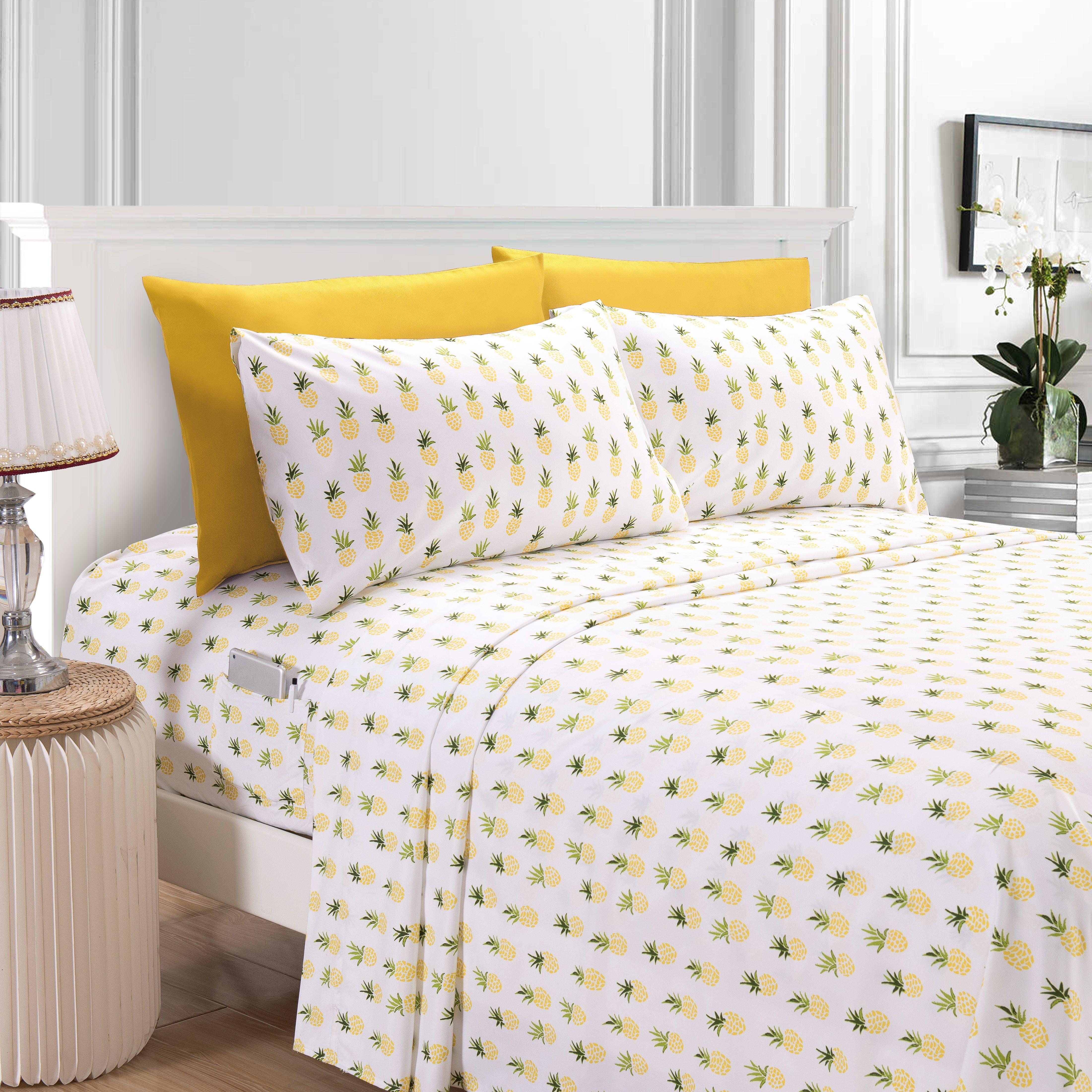 Everlaneas 6-Piece Tropical Pattern Bed Sheet Set - Soft as a Hotel Premium Quality