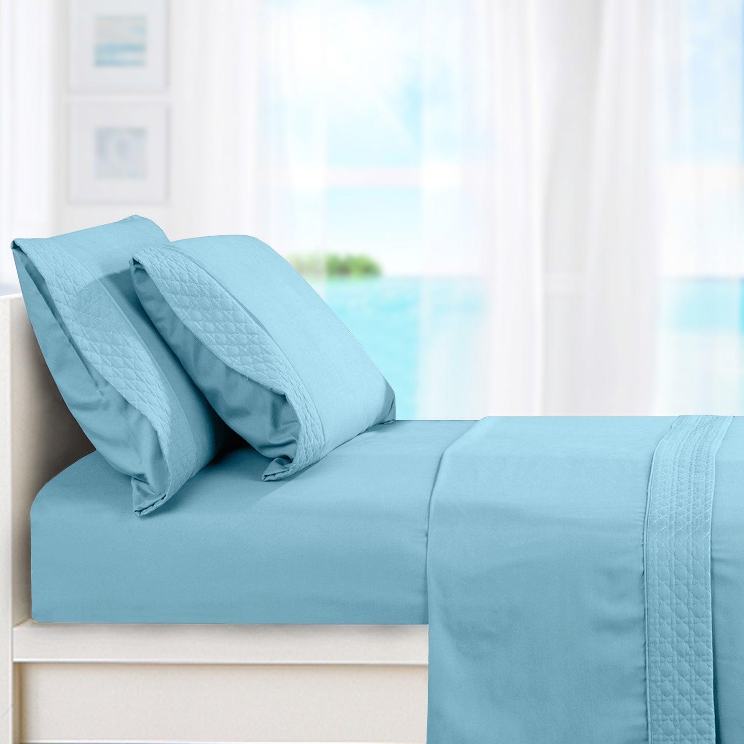 Everlaneas Quilted 4-Piece Sheet Set, Premium Hotel Quality