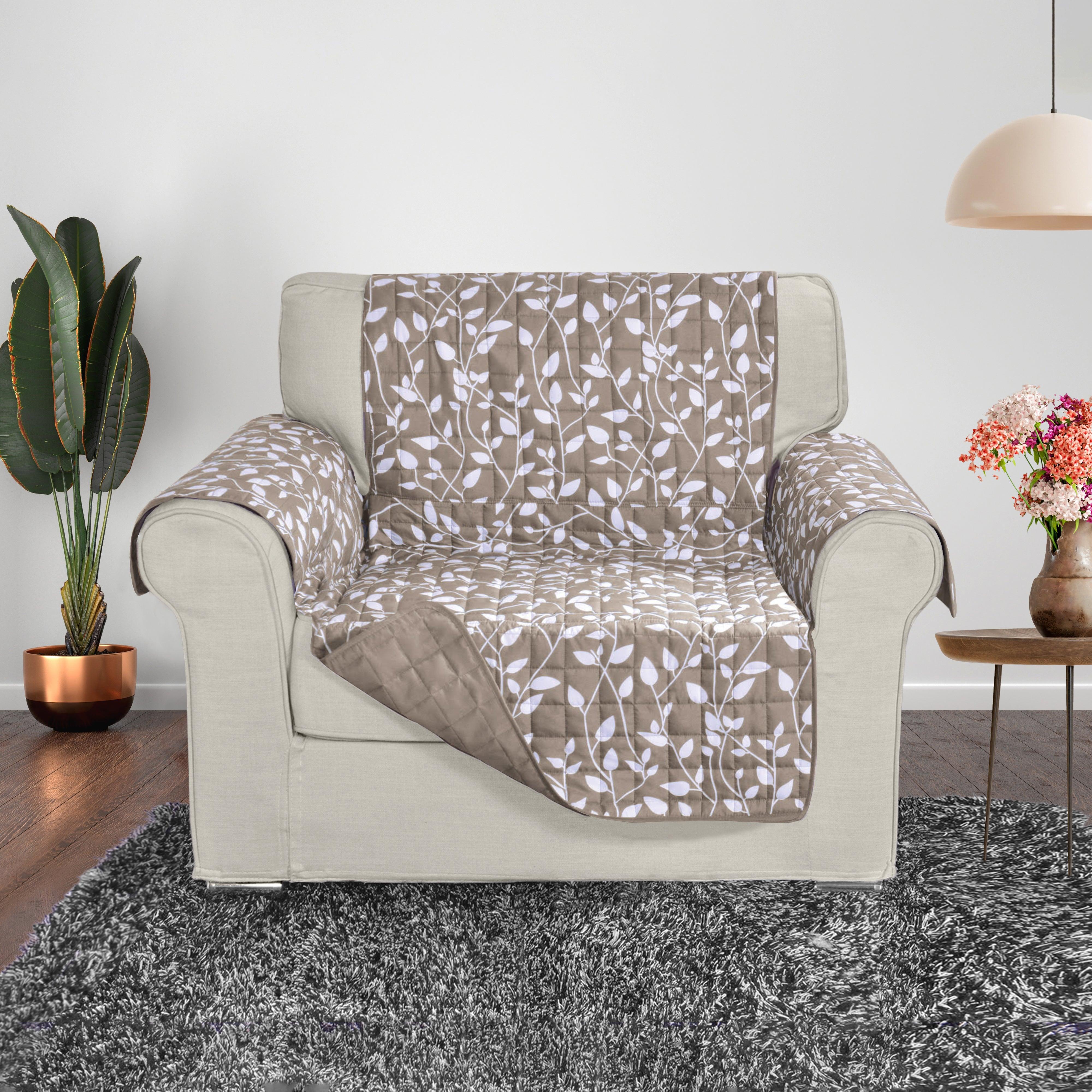 Everlaneas Leaves Design Reversible Smart Furniture Protectors