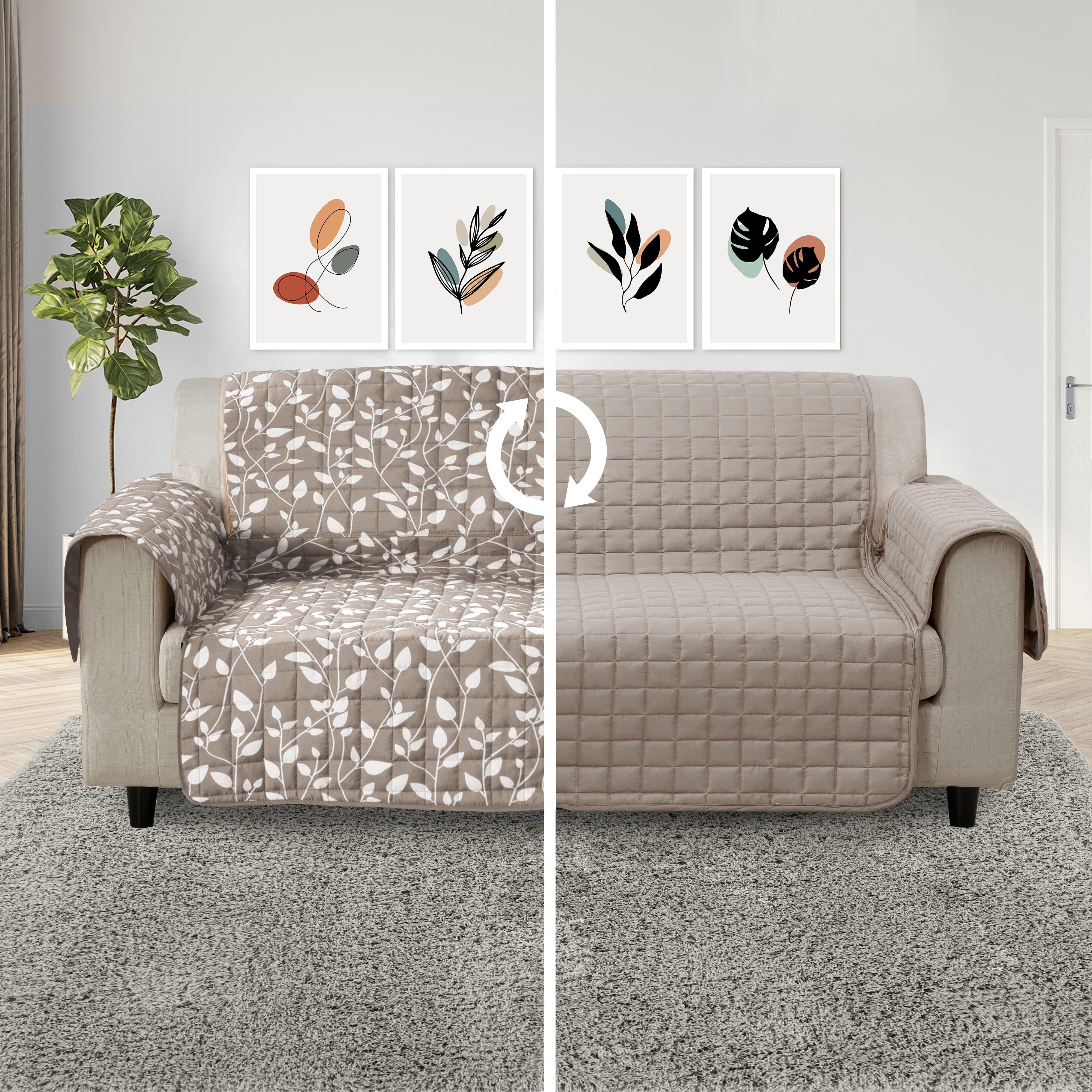 Everlaneas Leaves Design Reversible Smart Furniture Protectors
