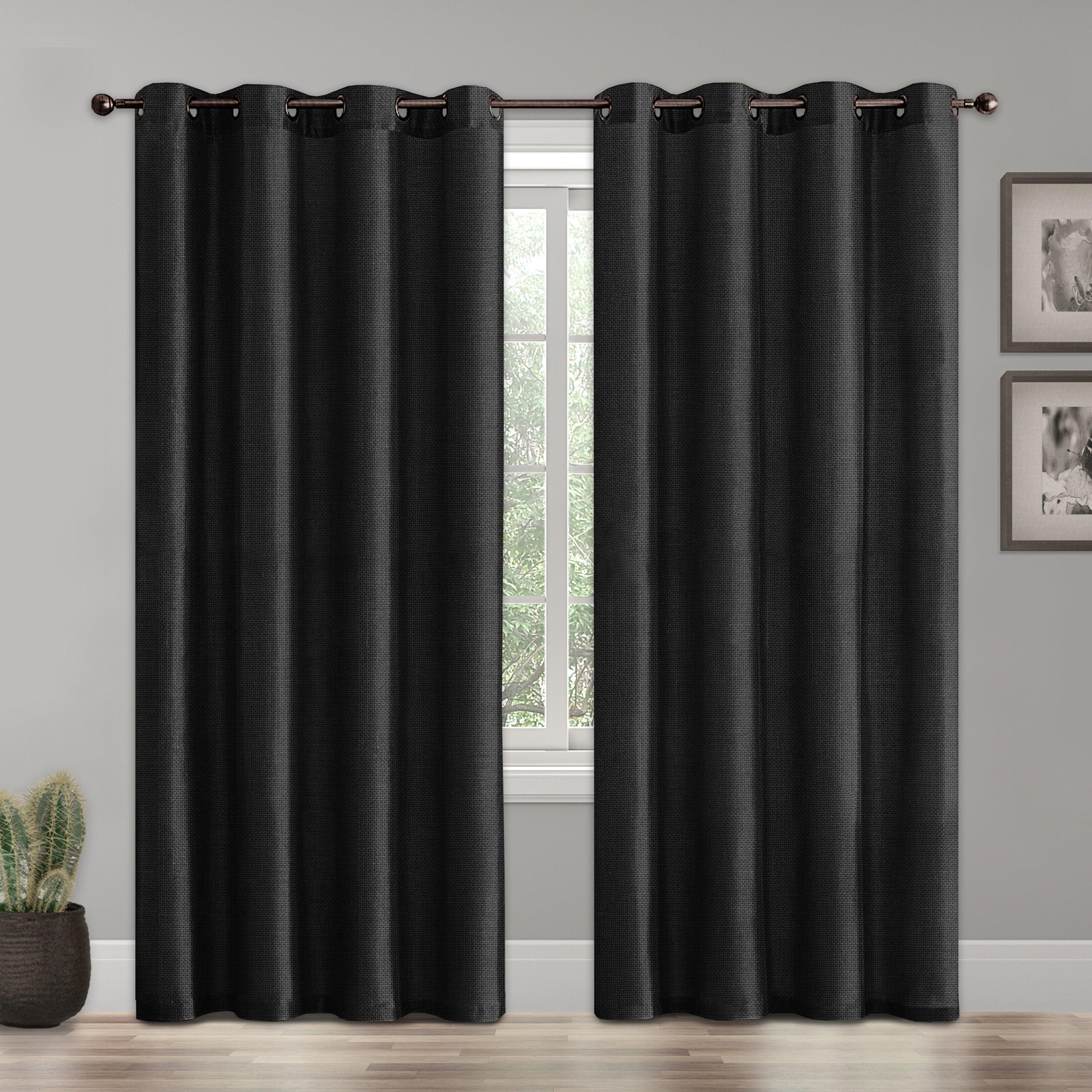 Everlaneas Set of 2 Room Darkening Grommet Top Curtains