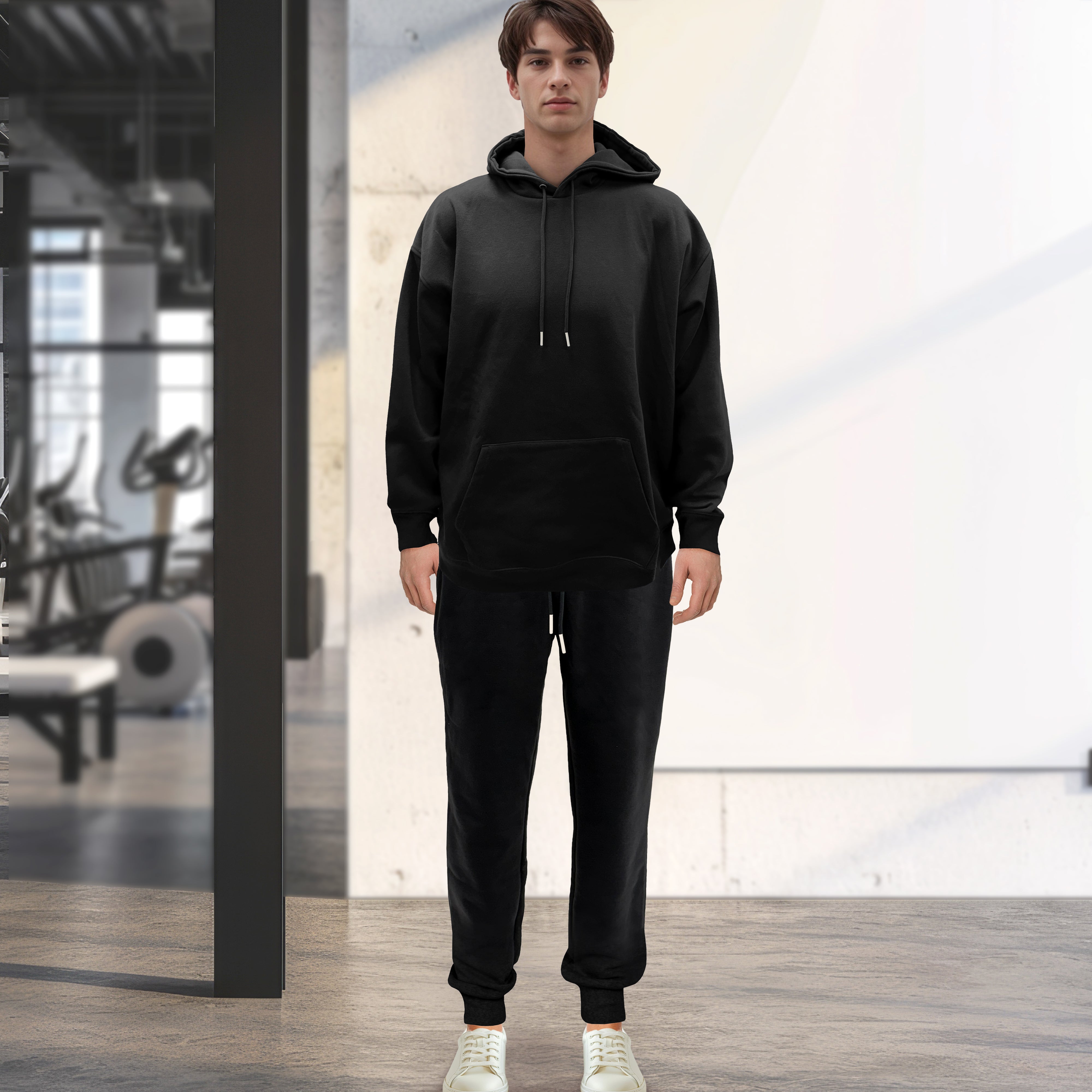 Everlaneas Cotton Active Men Tracksuit 2 Piece Set Athletic Jogging Sweatsuits