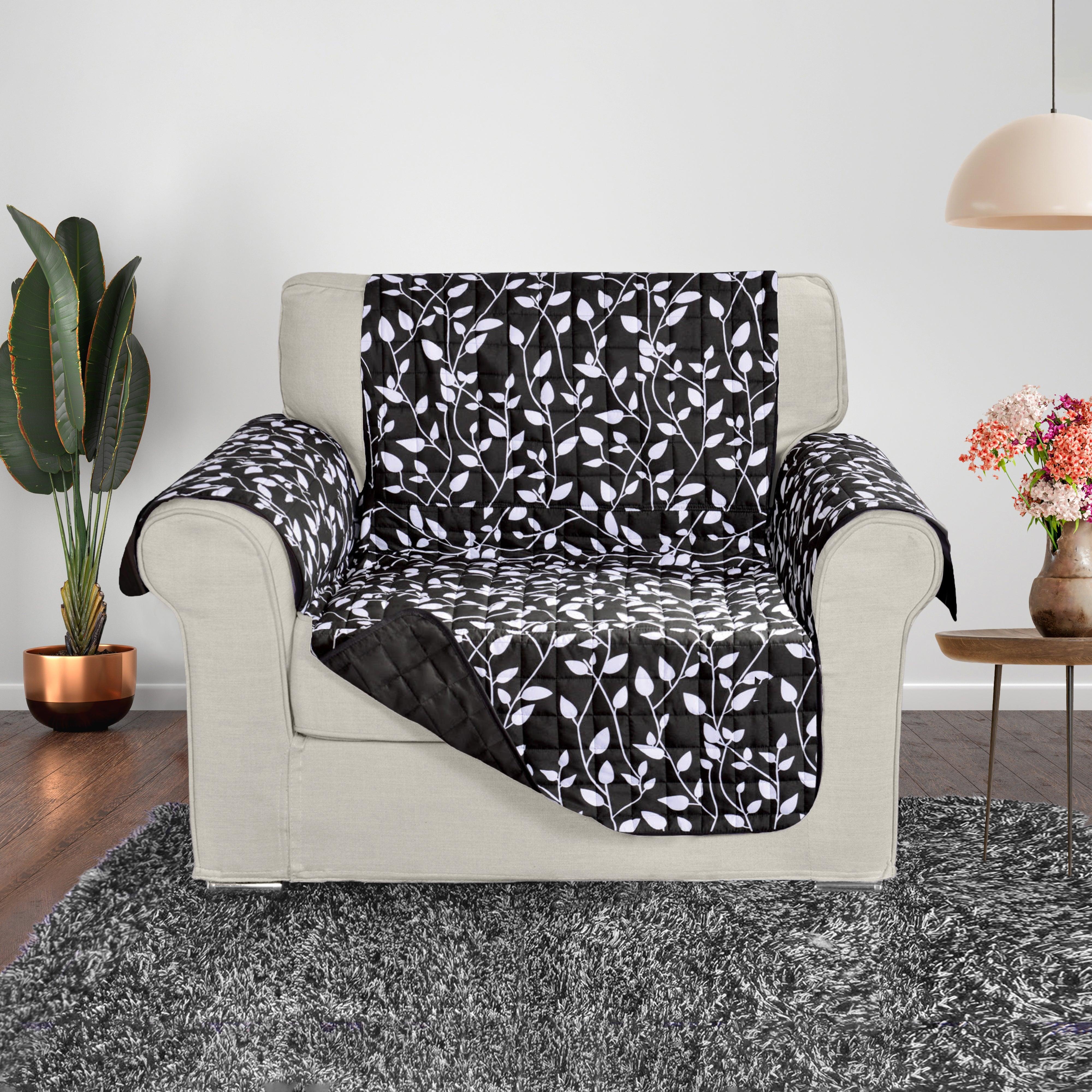 Everlaneas Leaves Design Reversible Smart Furniture Protectors