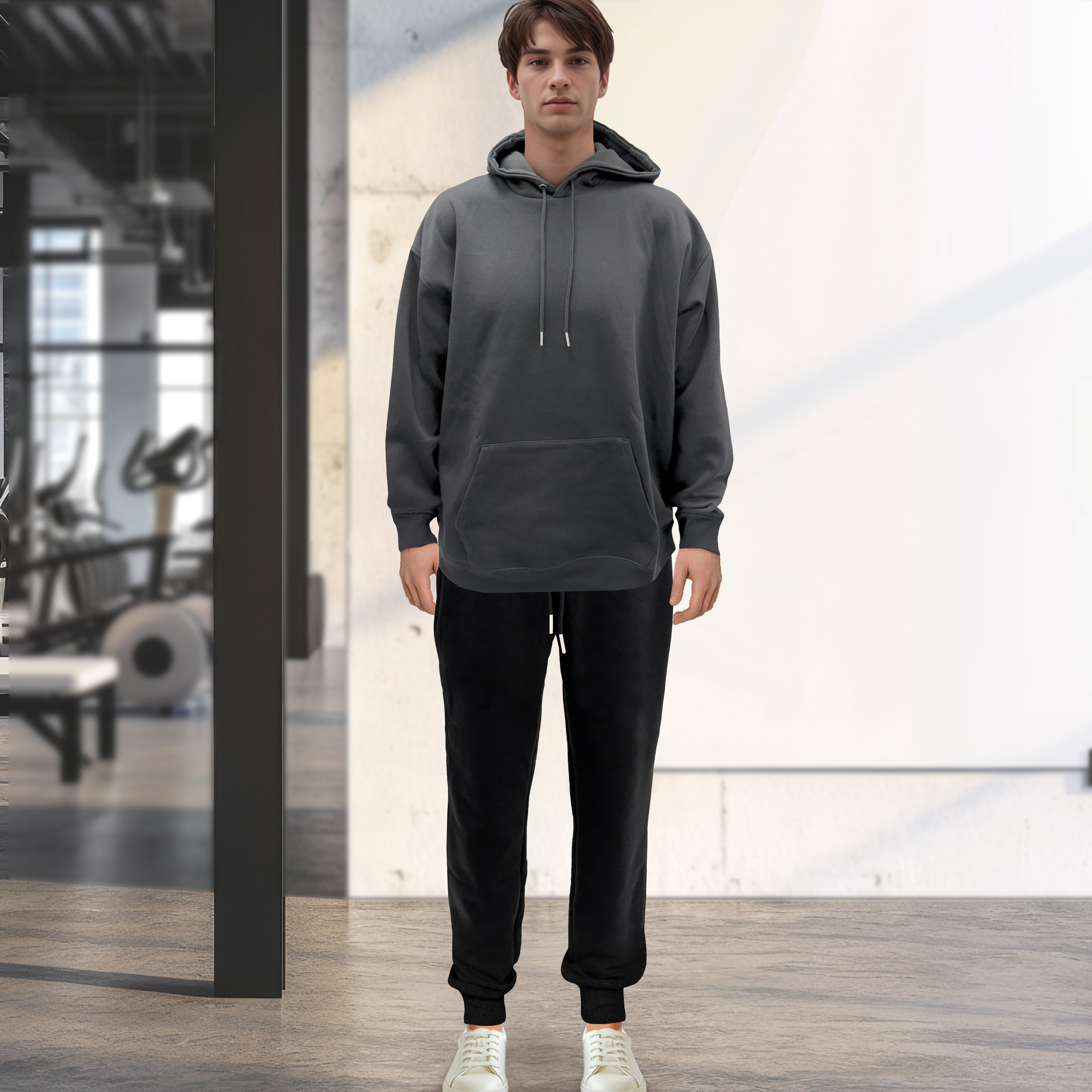 Everlaneas Cotton Active Men Tracksuit 2 Piece Set Athletic Jogging Sweatsuits