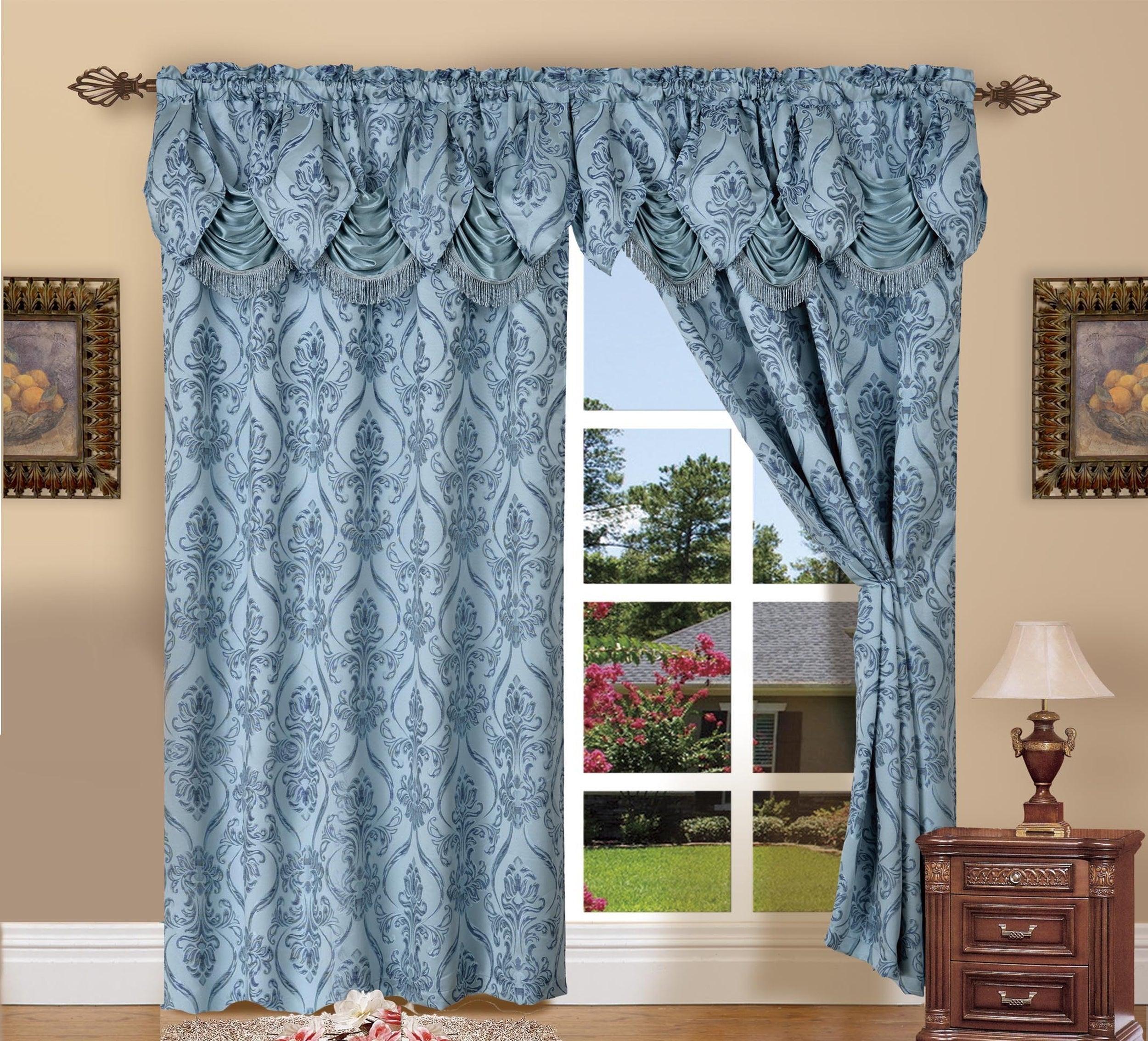 Everlaneas Set of 2 Penelope Jacquard Look Curtain Panels - 54" W x 84" L