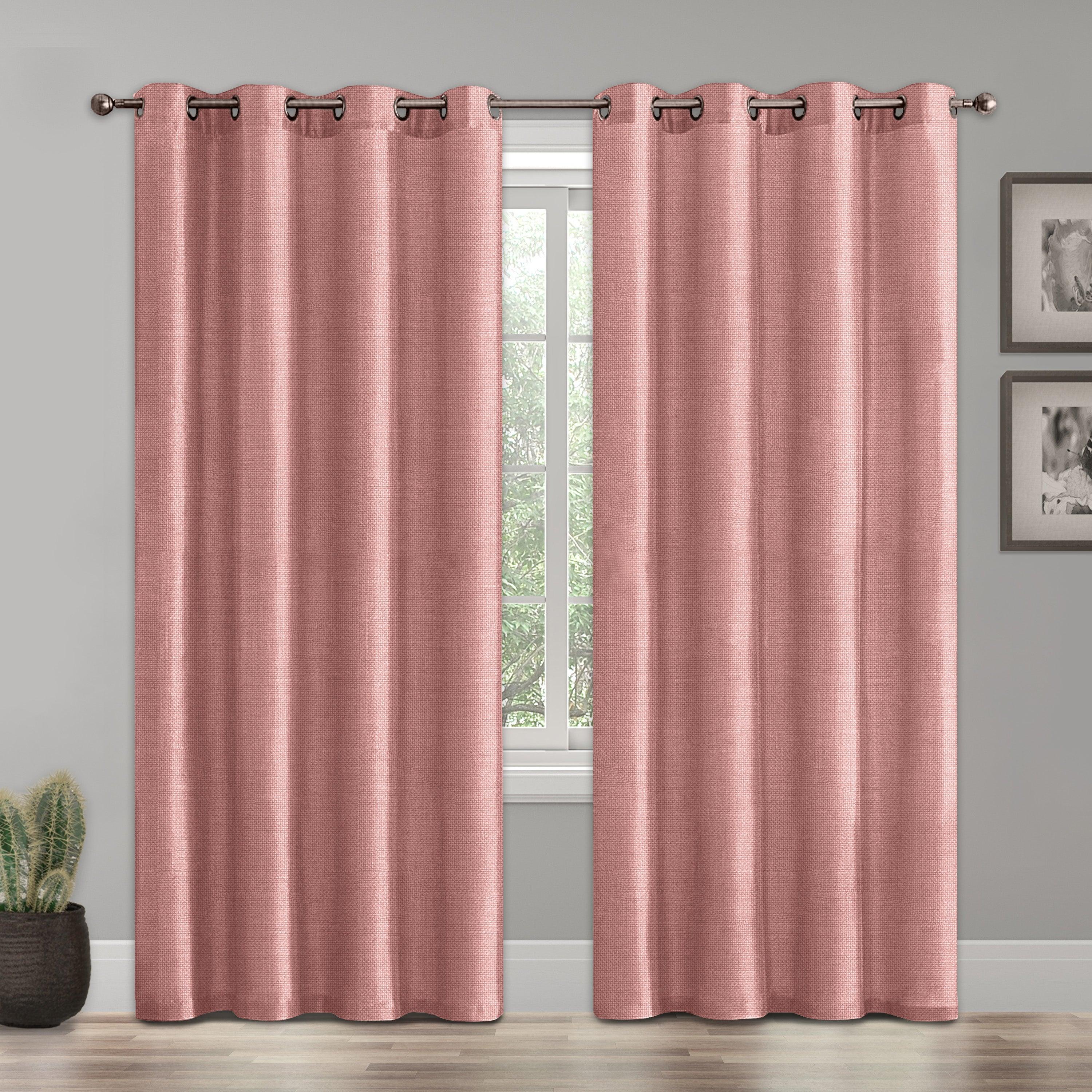 Everlaneas Set of 2 Room Darkening Grommet Top Curtains