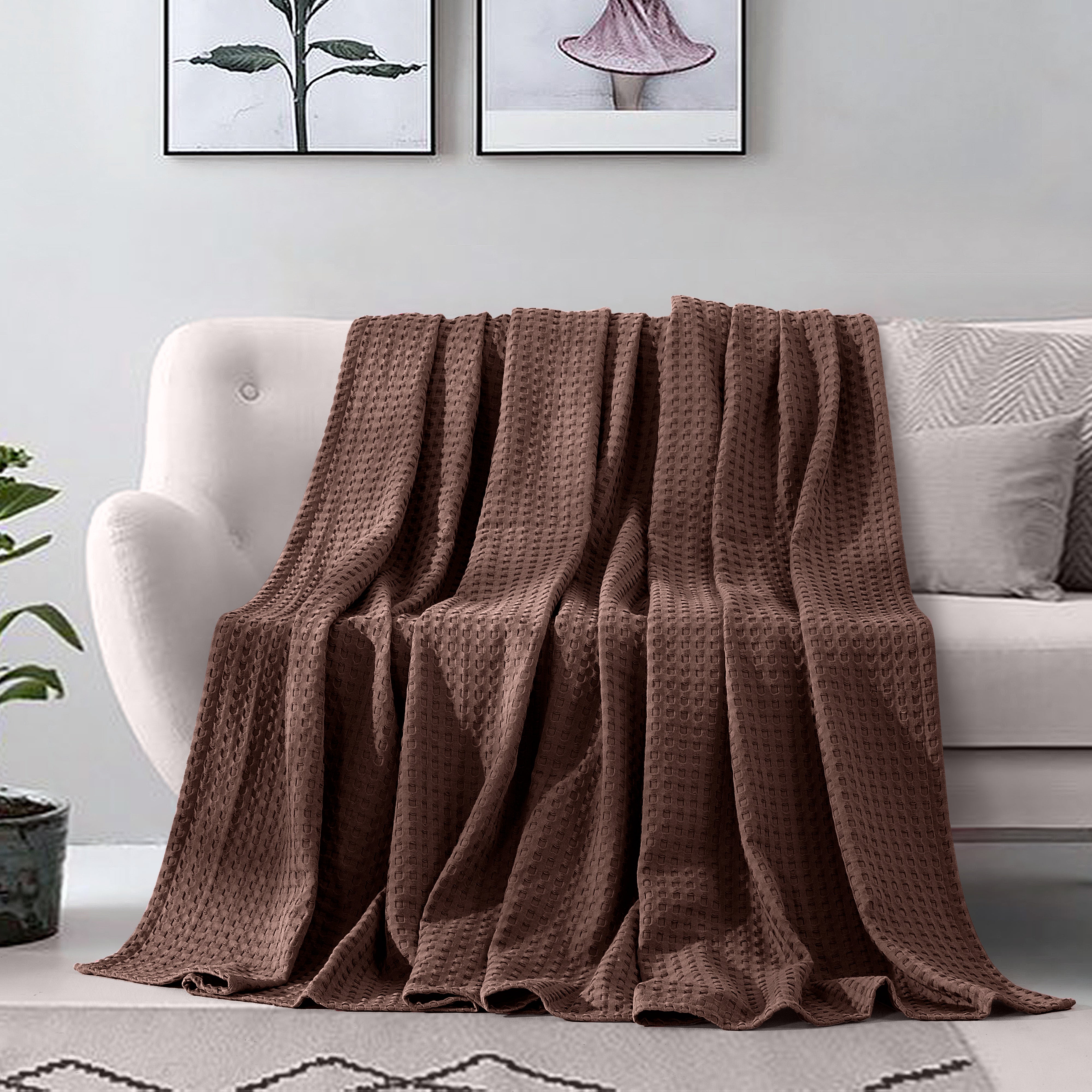 Everlaneas Cotton Waffle Blanket