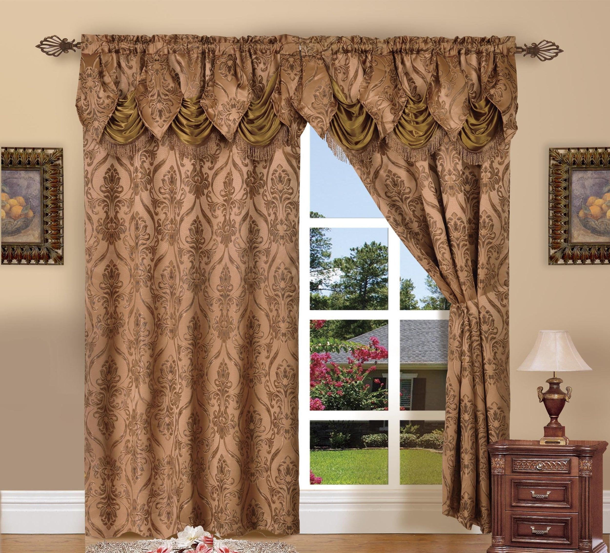 Everlaneas Set of 2 Penelope Jacquard Look Curtain Panels - 54" W x 84" L