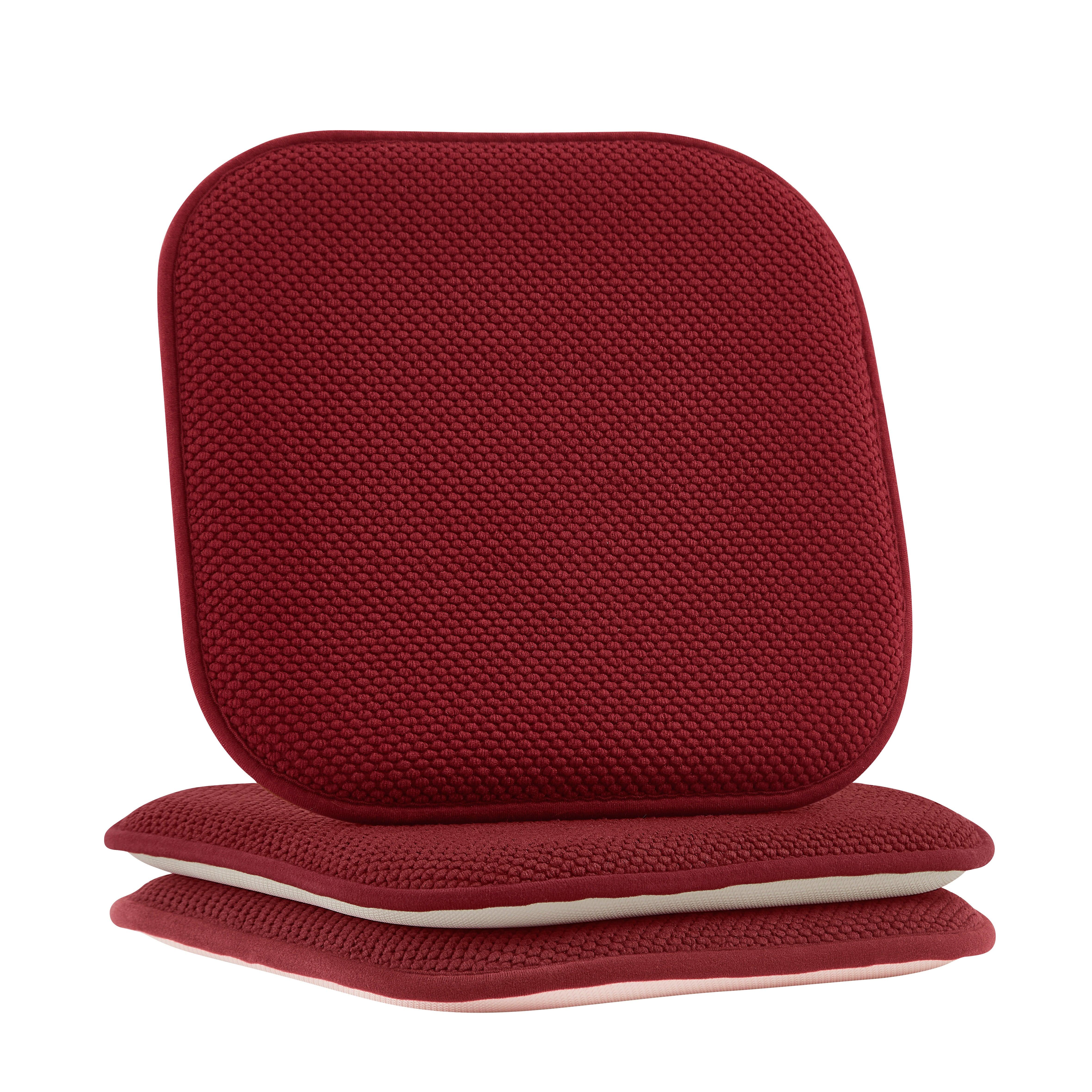 Everlaneas 2 Pack Textured Chair Cushion Covers - Skid-Proof Rubber Backing