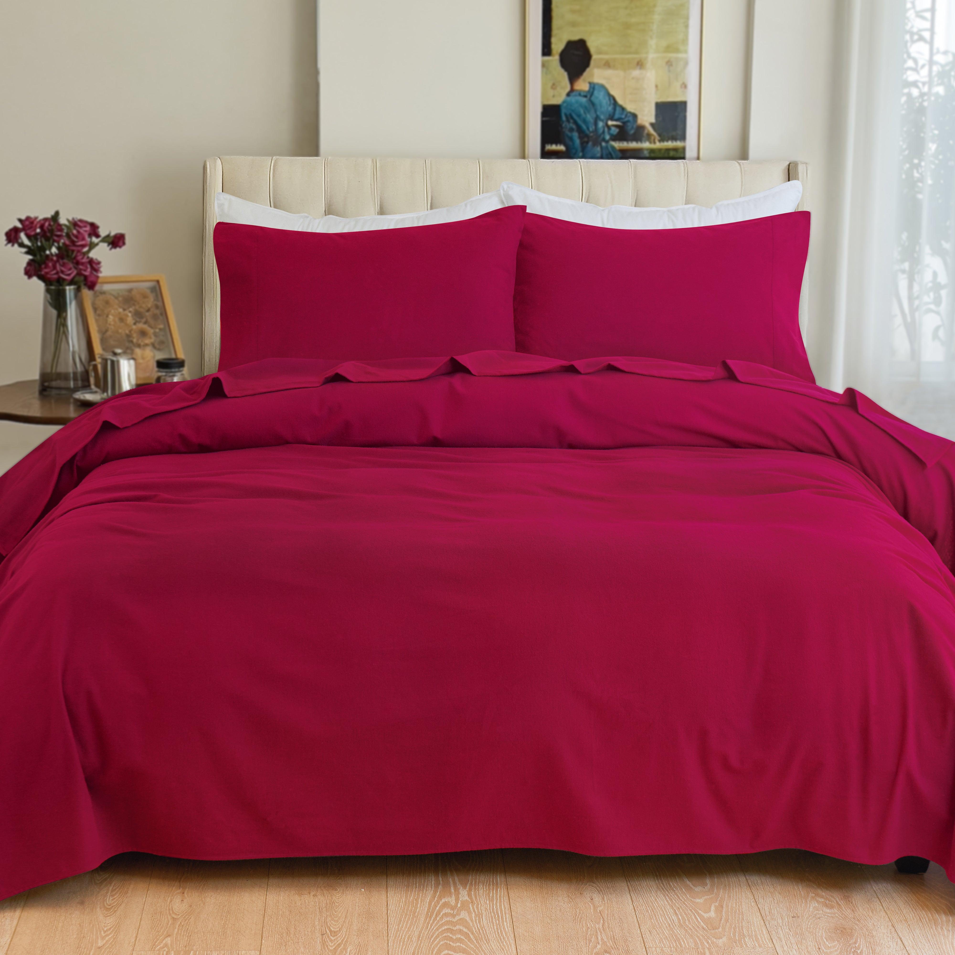 Everlaneas 4-Piece Cotton Flannel Sheet Set - 100% Turkish Cotton