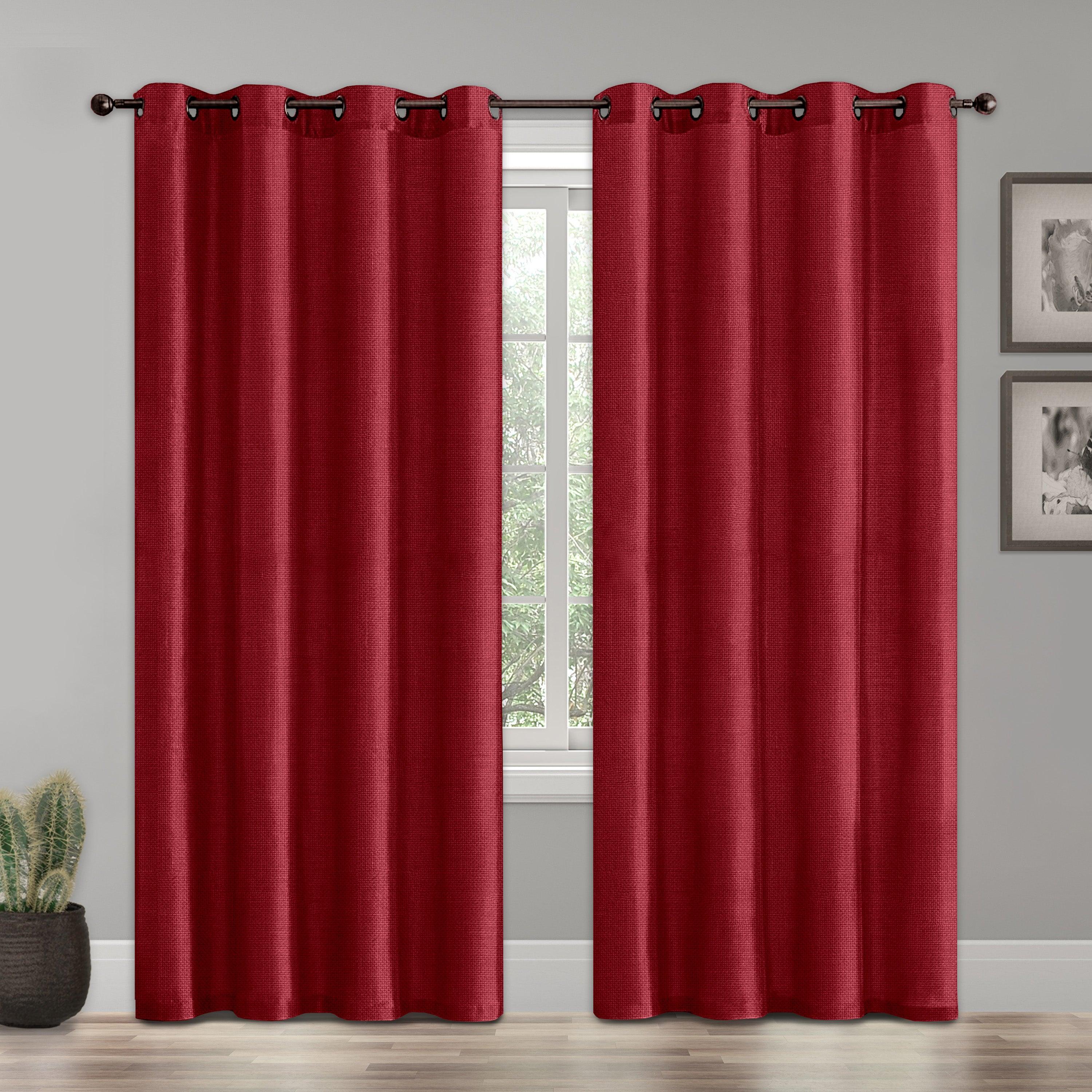 Everlaneas Set of 2 Room Darkening Grommet Top Curtains