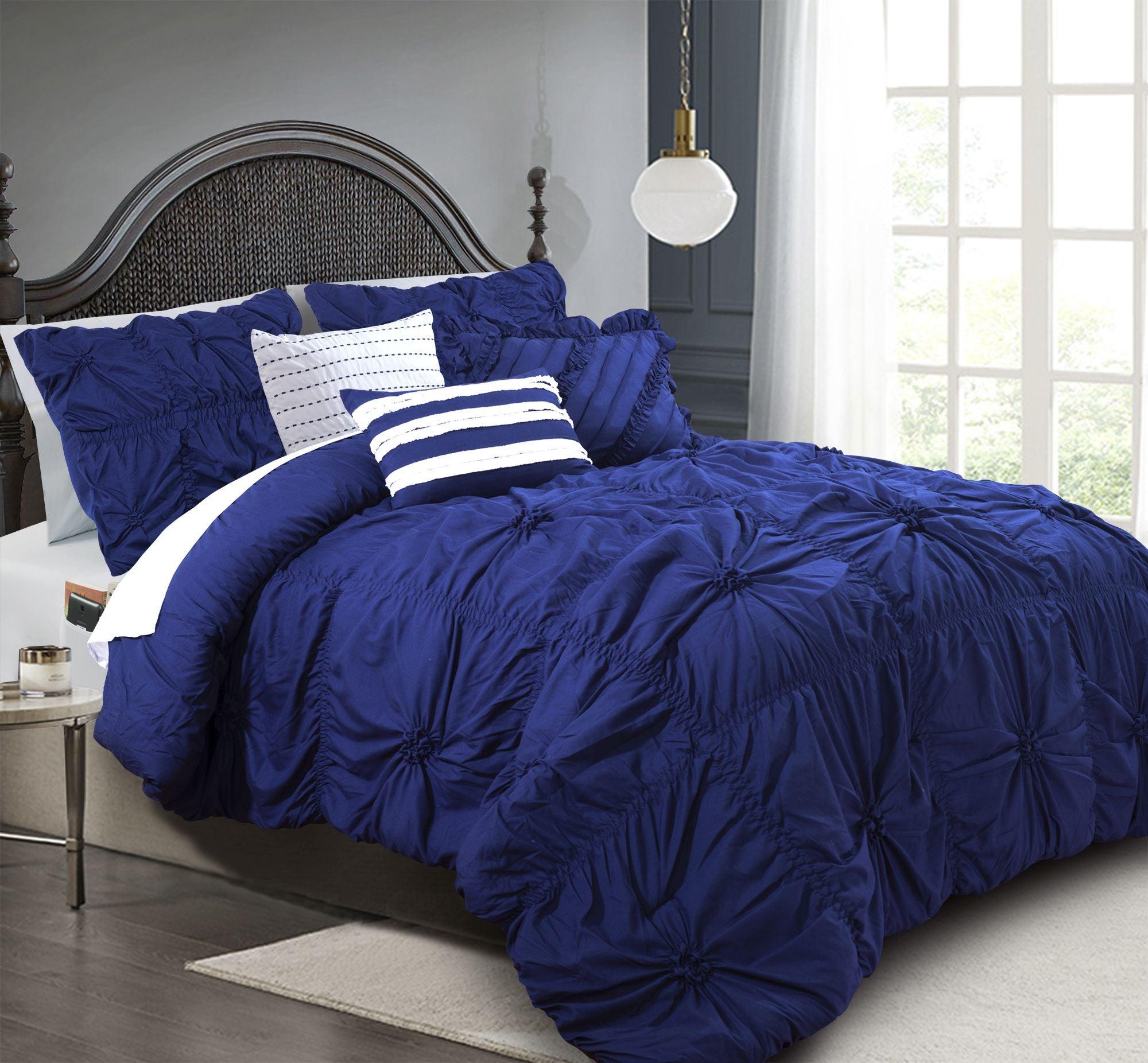 Everlaneas 12-Piece Amy Oversized Comforter Set - Includes 6-Piece Sheet Set with Double Sided Storage Pockets