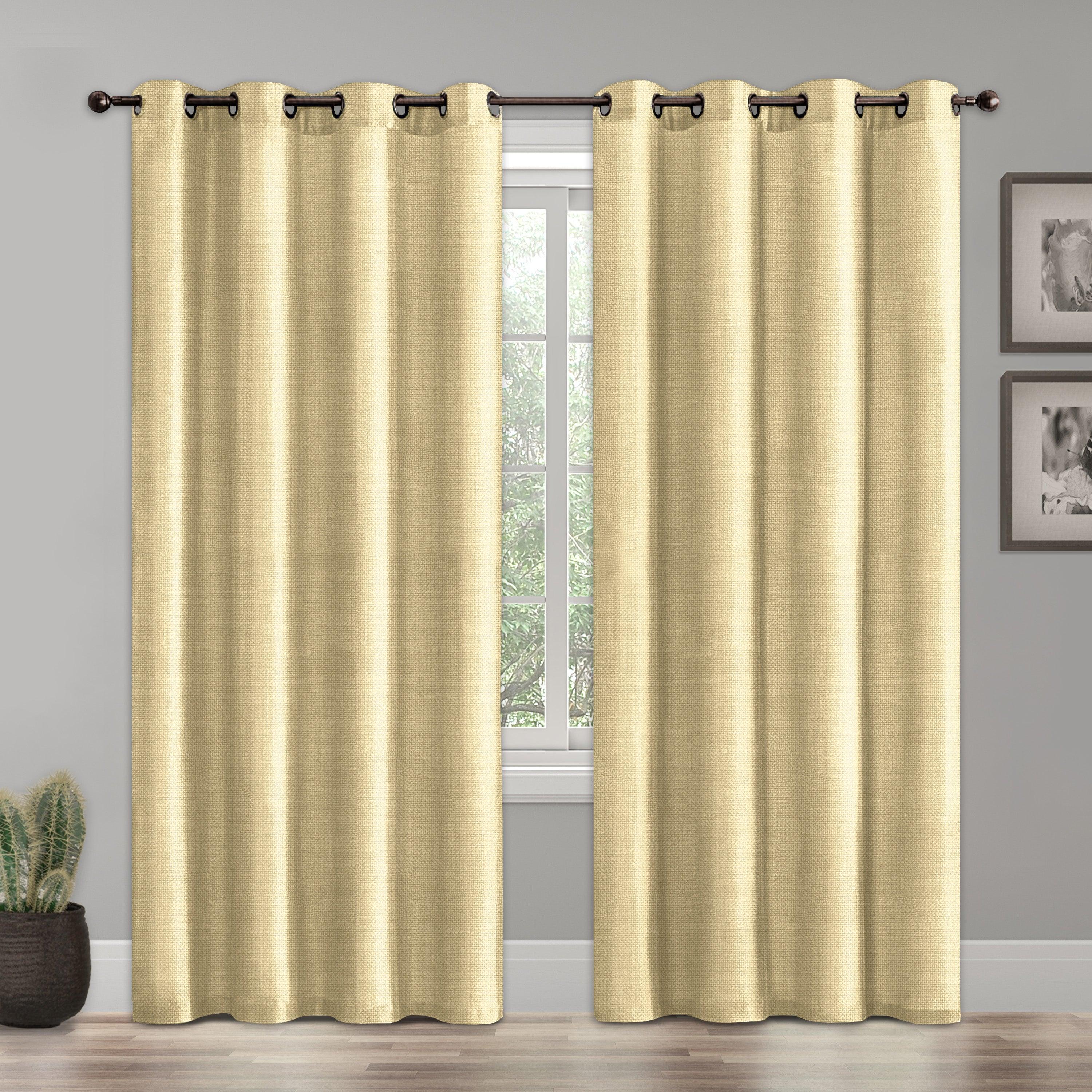 Everlaneas Set of 2 Room Darkening Grommet Top Curtains