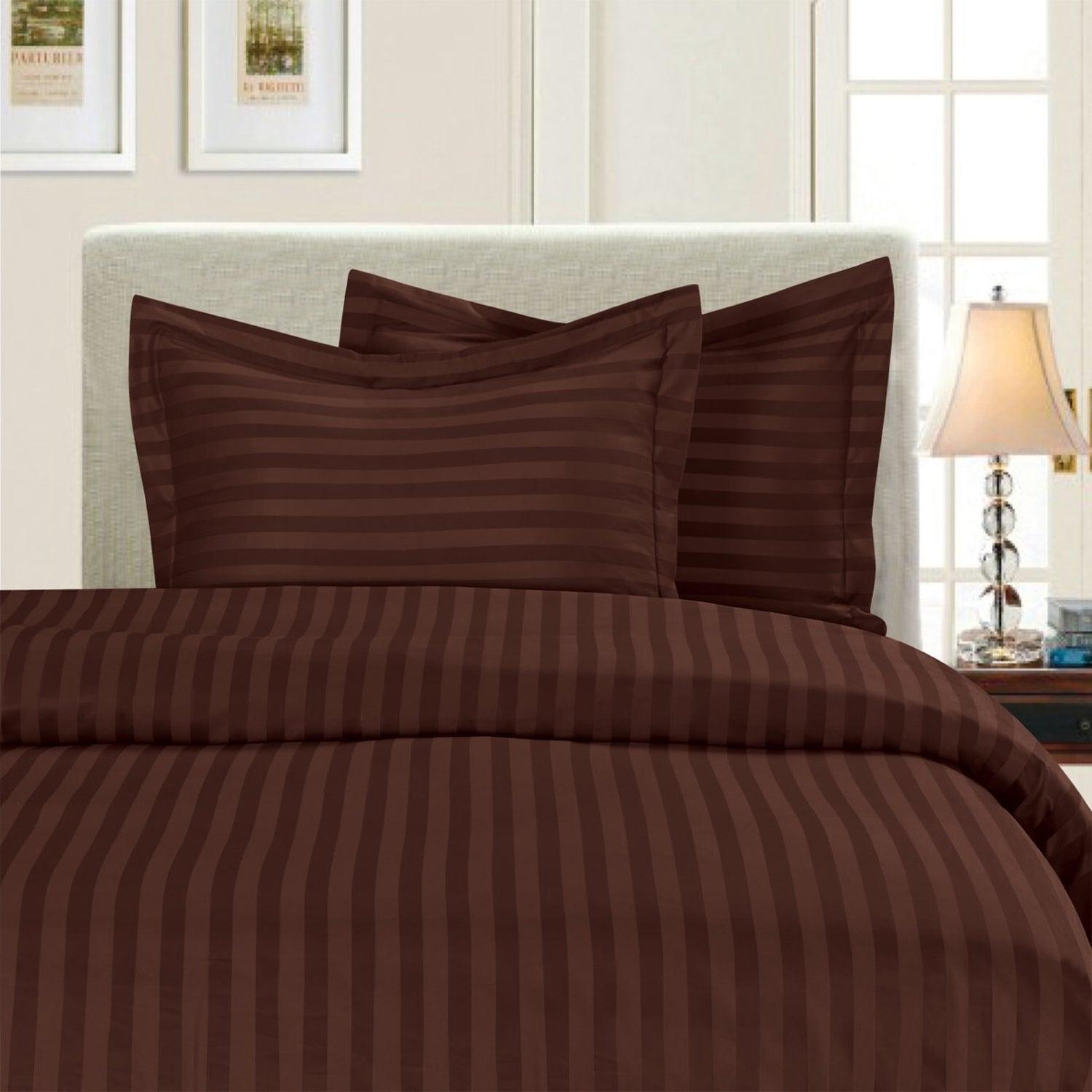 Everlaneas 3-Piece Stripe Duvet Cover Set - Dobby Stripe Printed Pattern