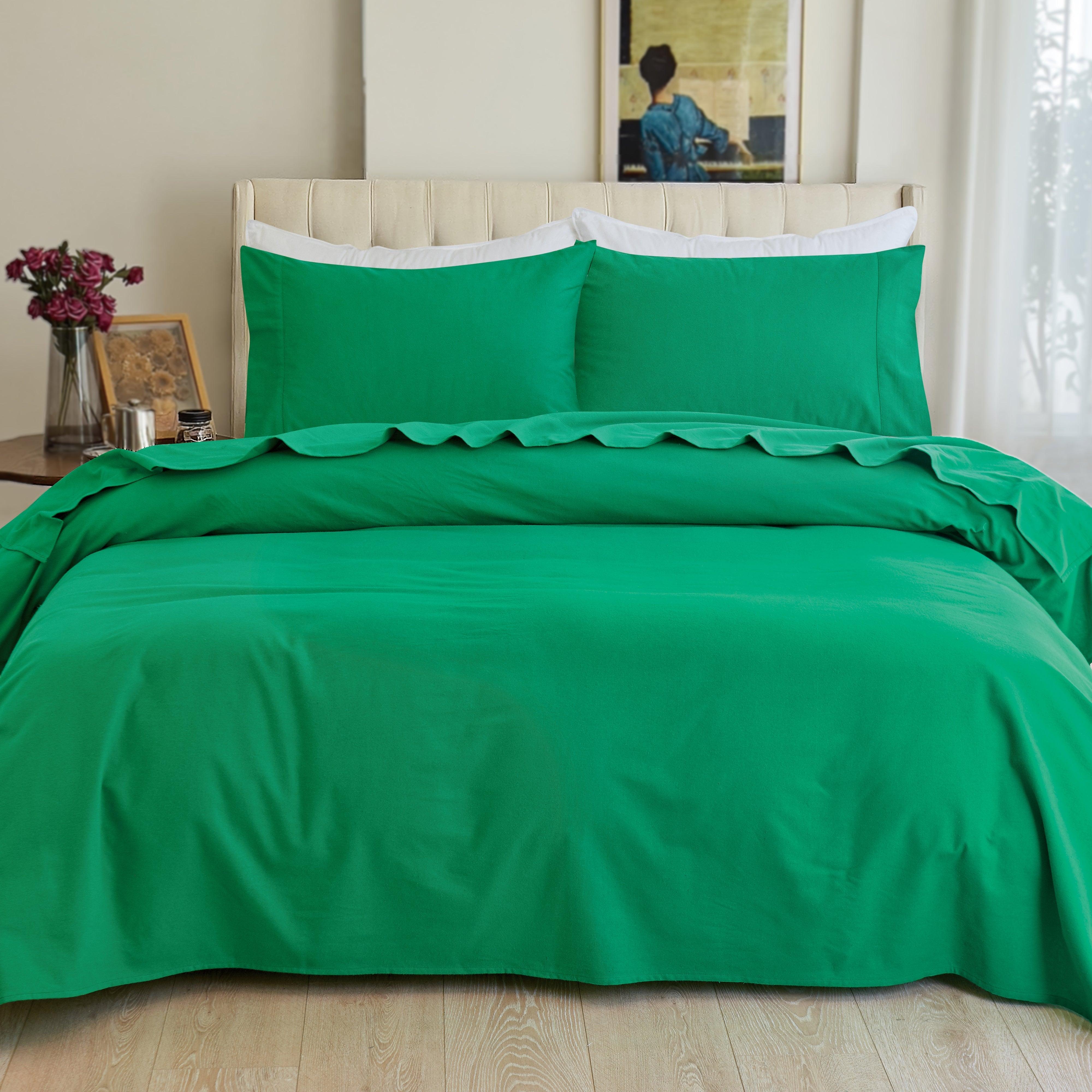 Everlaneas 4-Piece Cotton Flannel Sheet Set - 100% Turkish Cotton