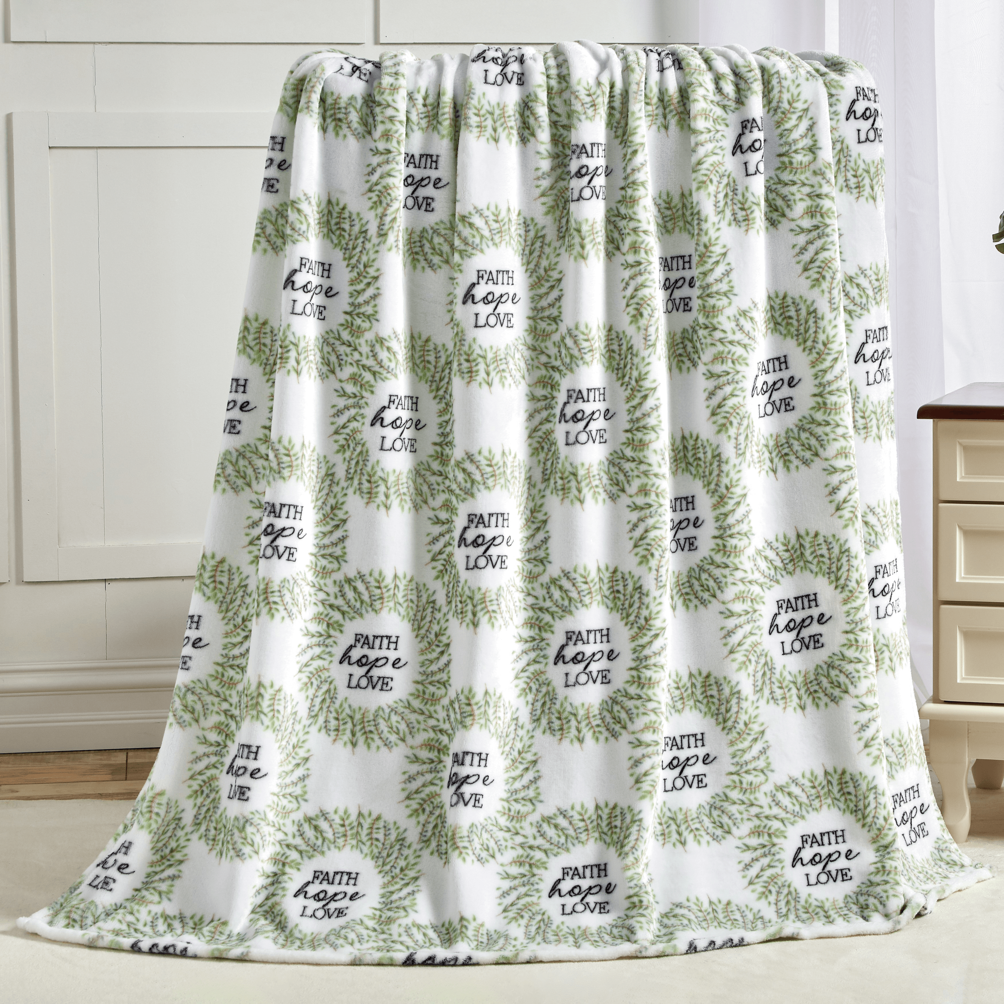 Everlaneas Religious Flannel Fleece Throw Blanket - Velvet Feel, 50 x 70 inches