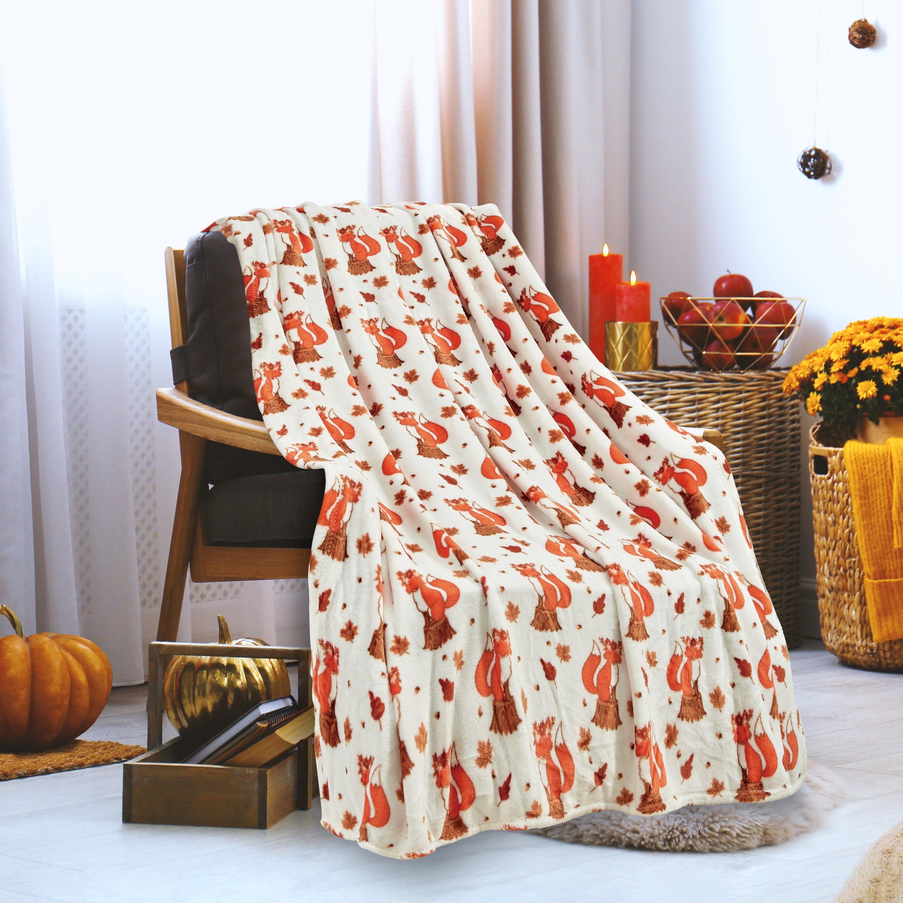 Everlaneas Halloween Theme Fleece Throw Blankets  - Velvety Feel, 50 x 60 inches