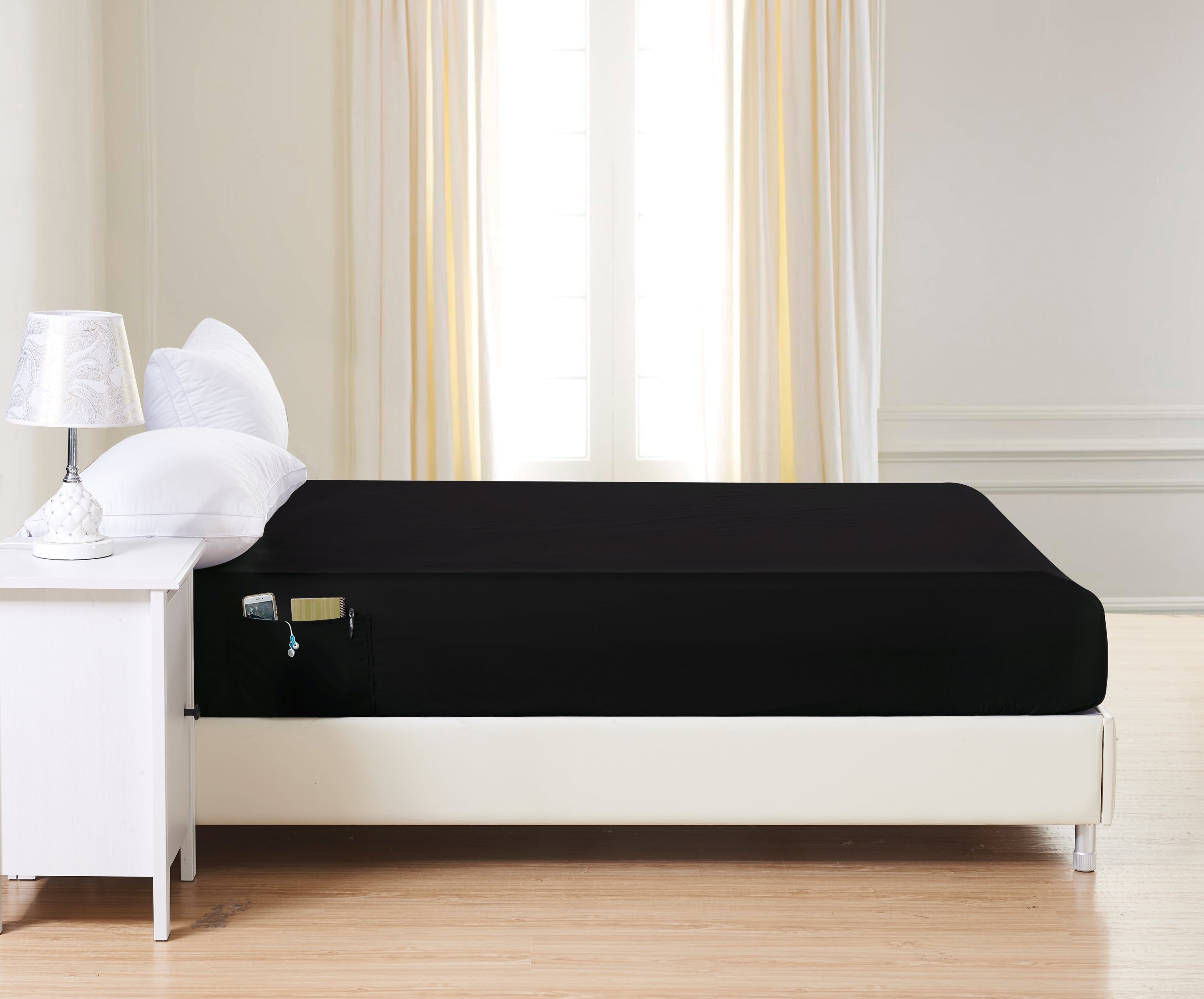 Everlaneas Elevated 6-Pack Deep Pocket Fitted Sheets - Double Sided Storage Pockets