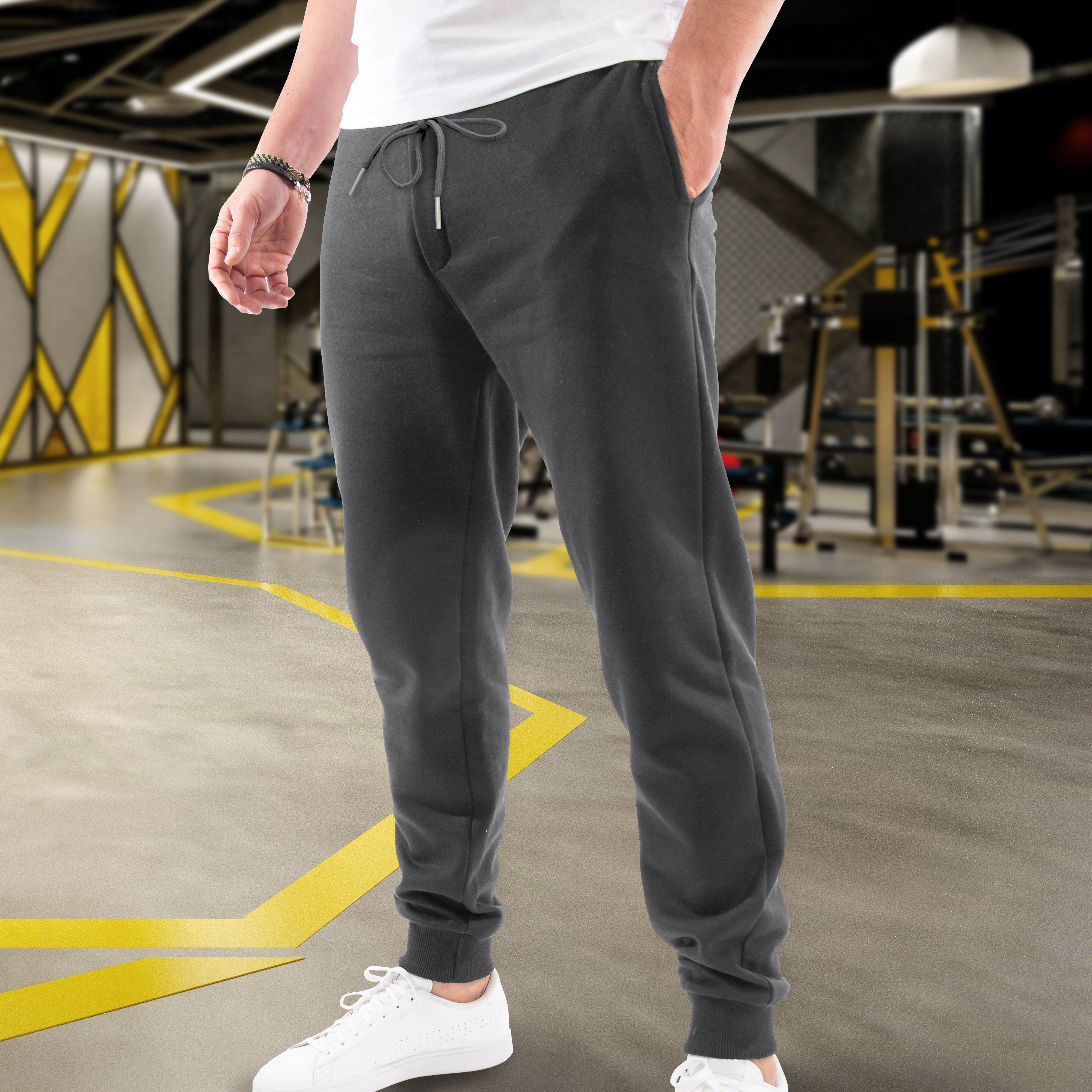 Everlaneas Casual Men Cotton Fleece Jogger with Pockets
