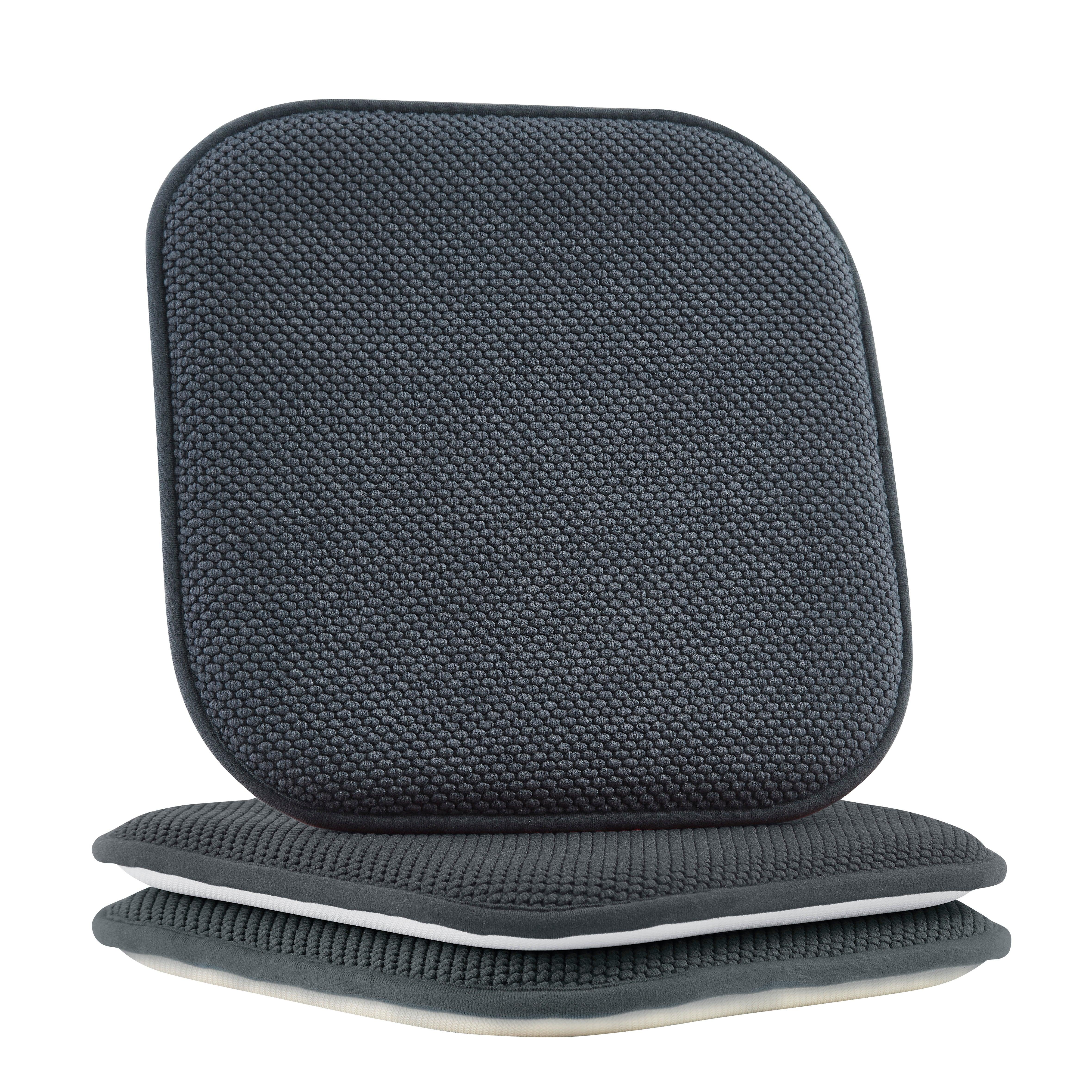 Everlaneas 2 Pack Textured Chair Cushion Covers - Skid-Proof Rubber Backing