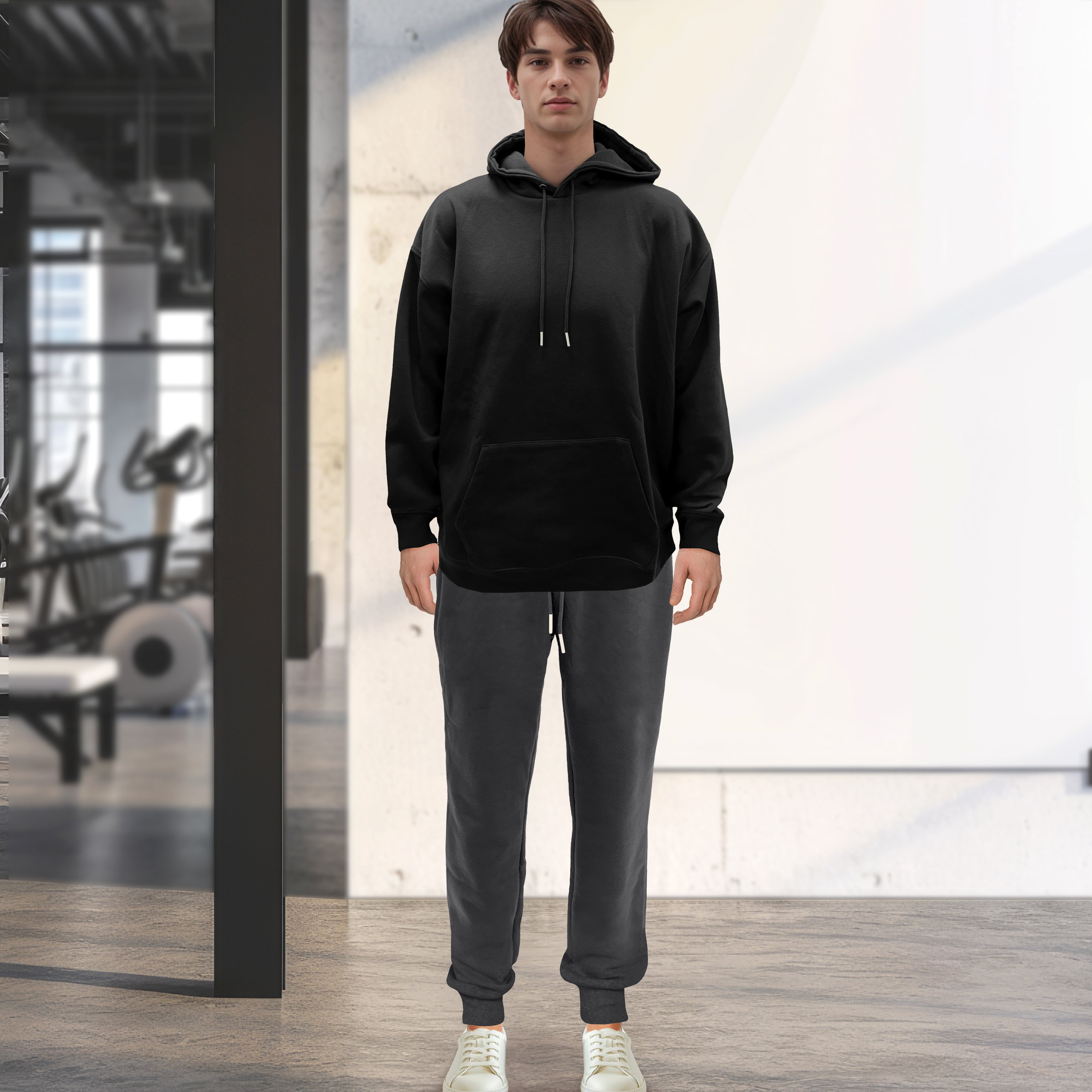 Everlaneas Cotton Active Men Tracksuit 2 Piece Set Athletic Jogging Sweatsuits