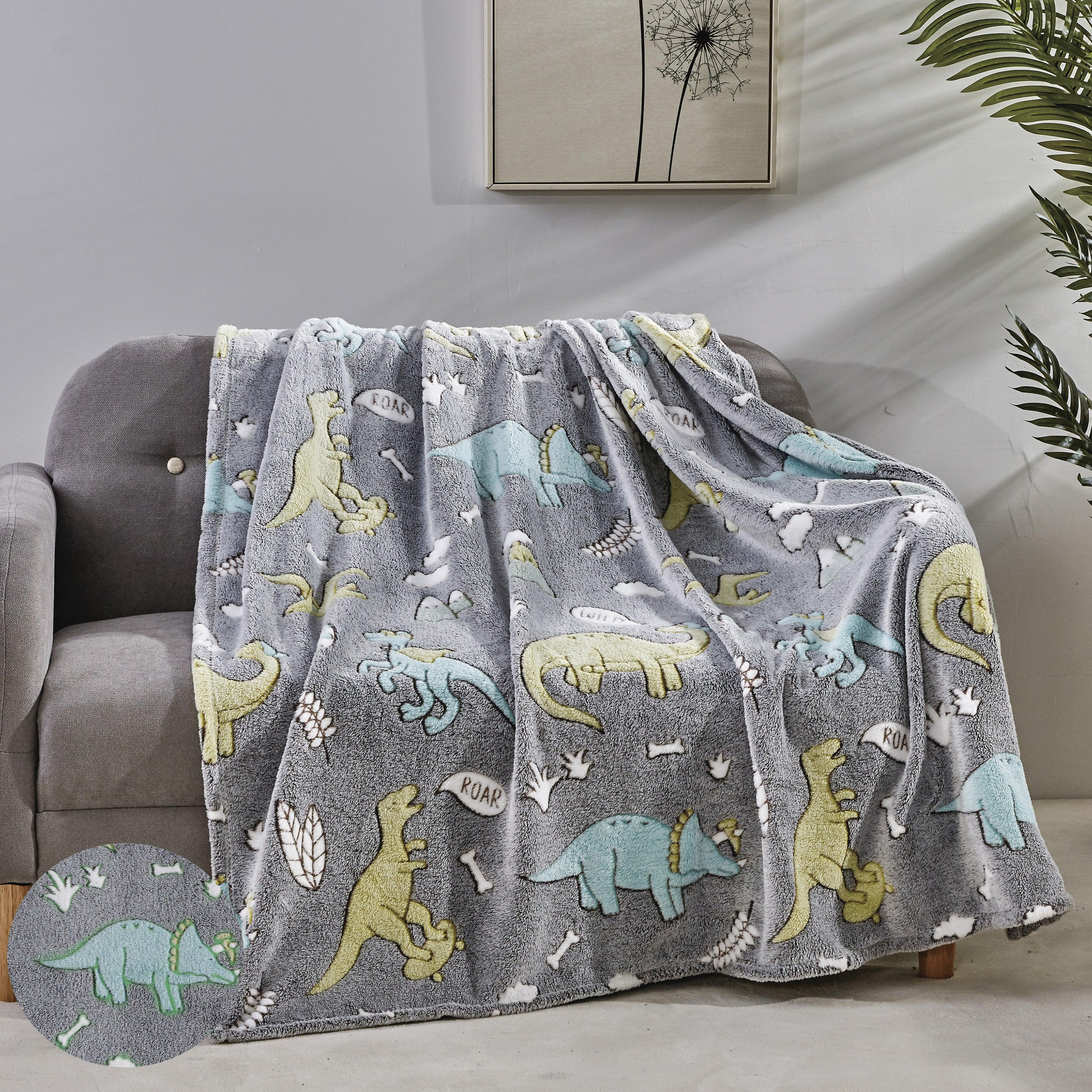 Everlaneas Glow In the Dark 50" x 60" Throw Blanket - Velvety Feel, 50 X 60 inches
