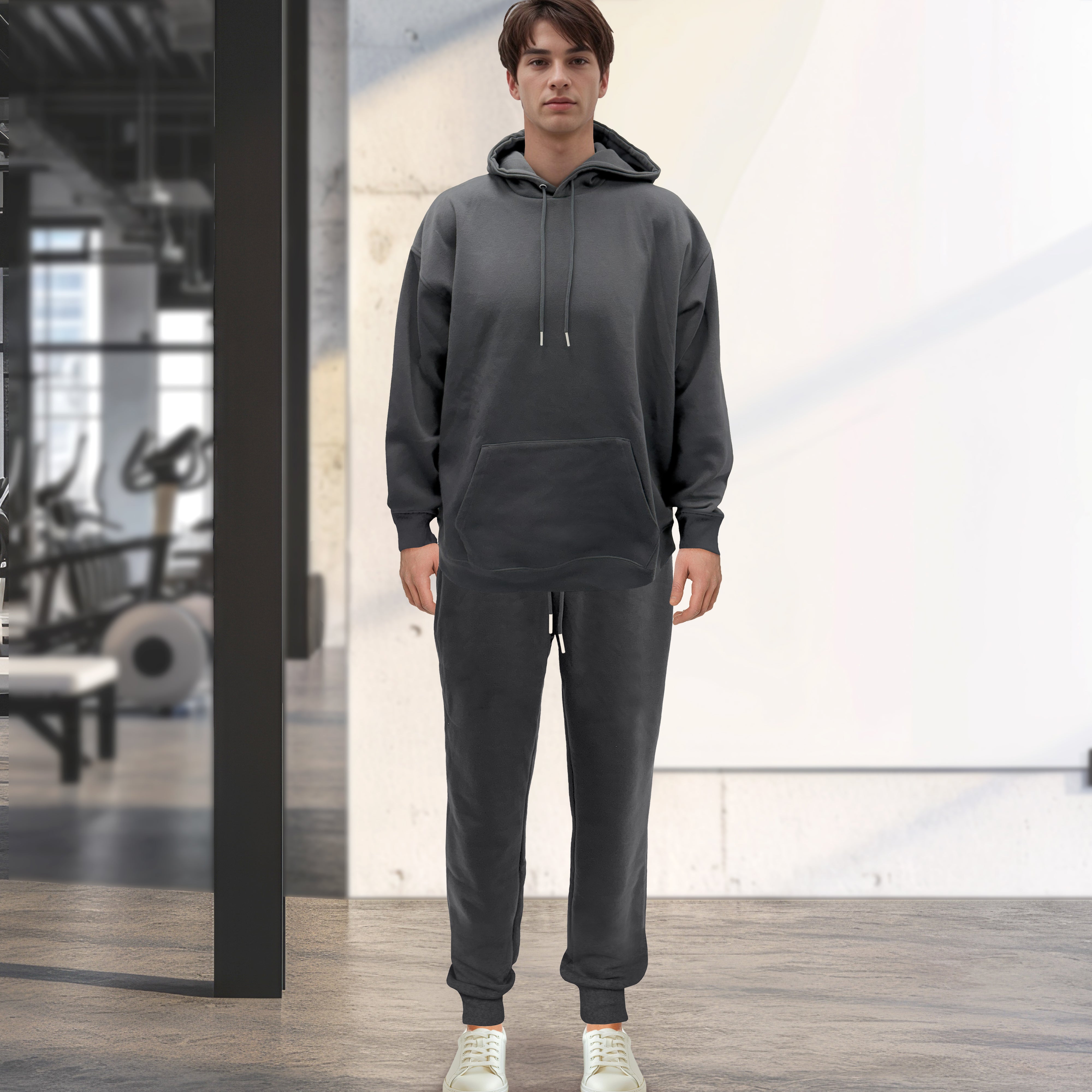 Everlaneas Cotton Active Men Tracksuit 2 Piece Set Athletic Jogging Sweatsuits