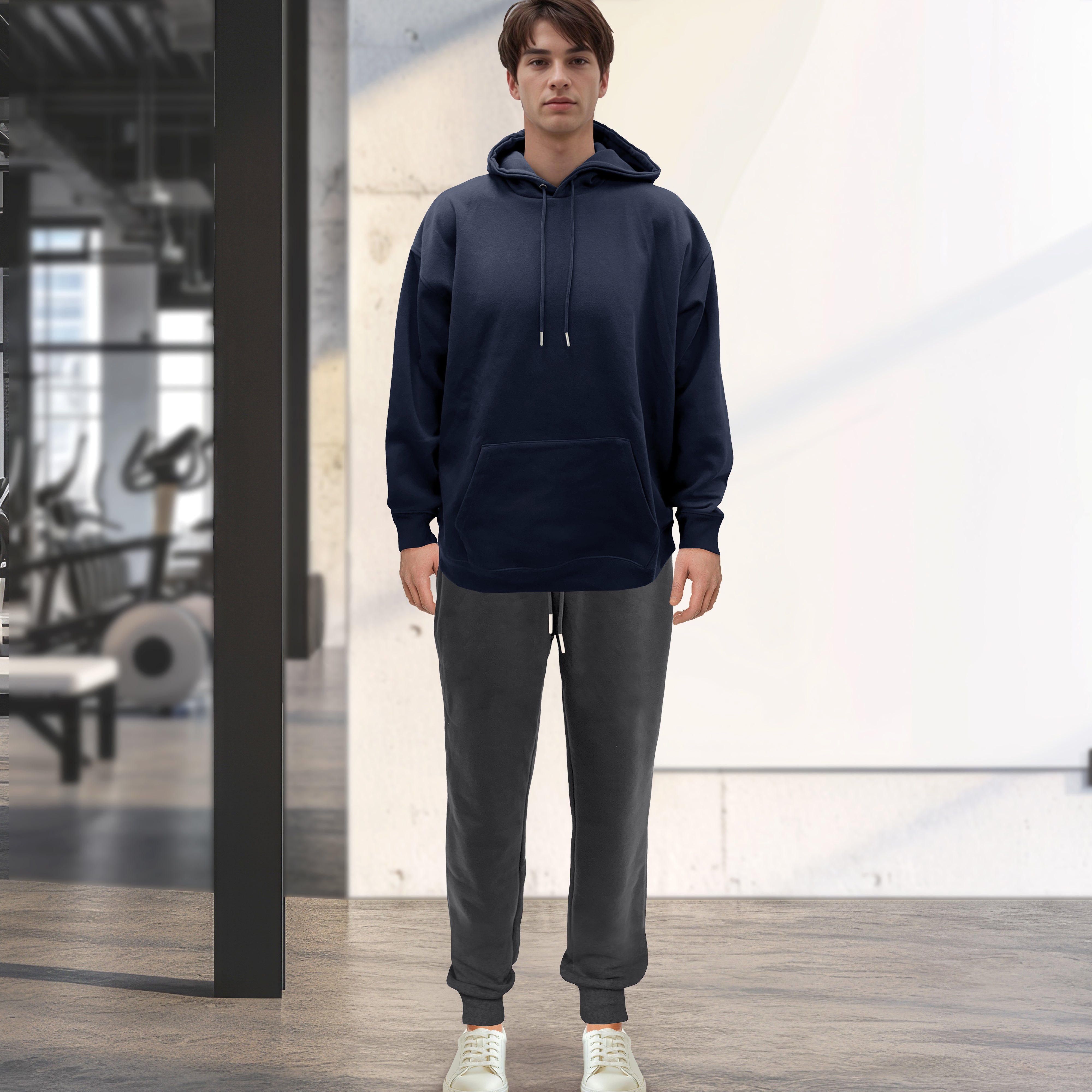 Everlaneas Cotton Active Men Tracksuit 2 Piece Set Athletic Jogging Sweatsuits