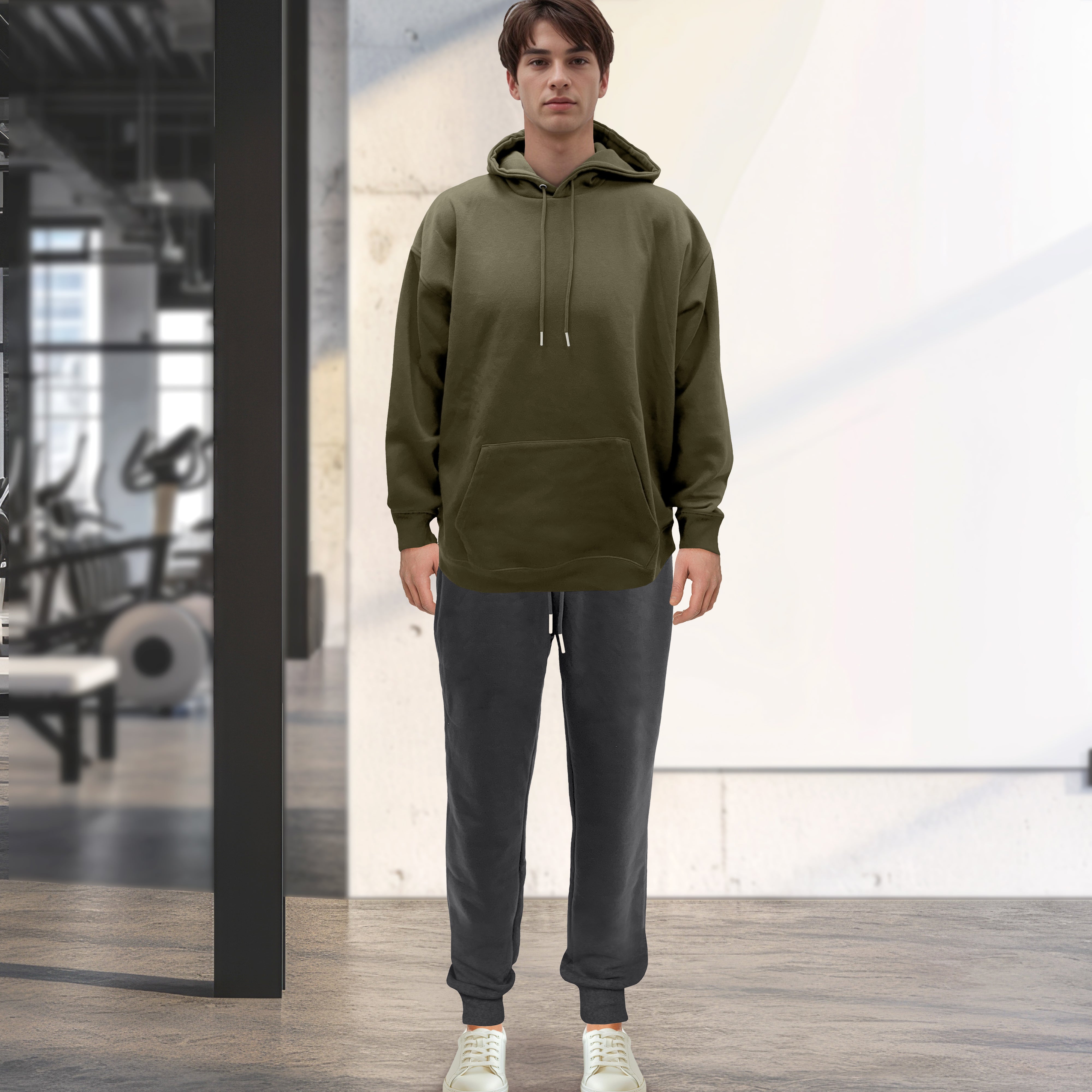 Everlaneas Cotton Active Men Tracksuit 2 Piece Set Athletic Jogging Sweatsuits