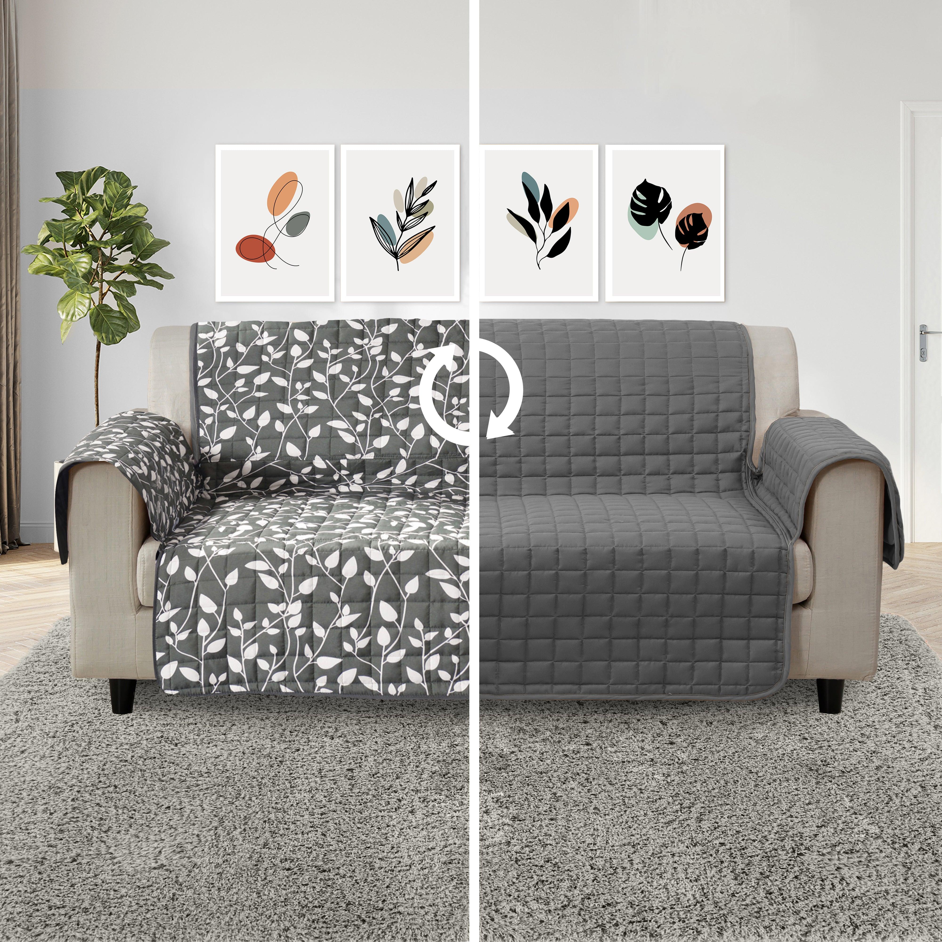 Everlaneas Leaves Design Reversible Smart Furniture Protectors