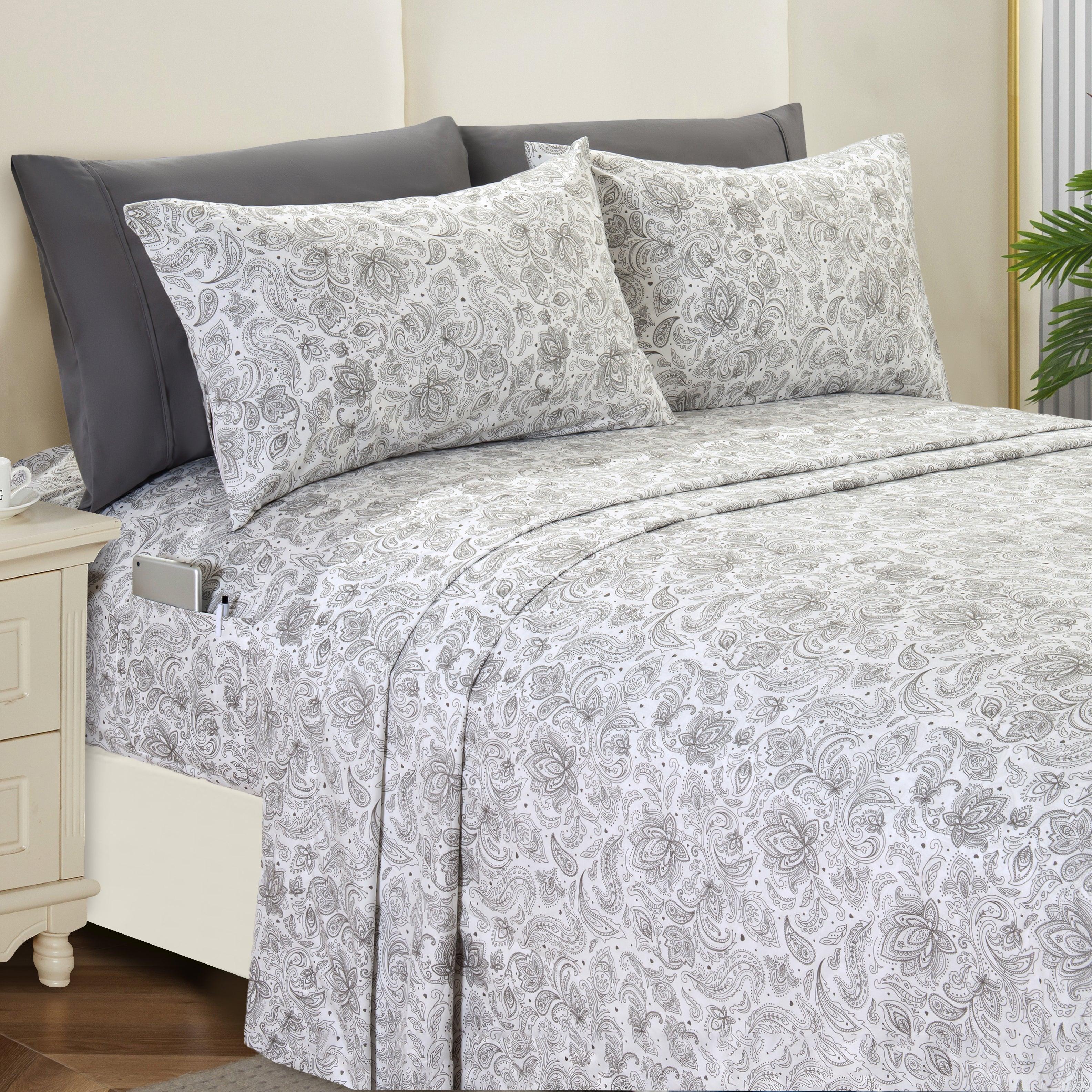 Everlaneas 6-Piece Paisley Printed Pattern - Soft as a Hotel Premium Quality Sheet Set