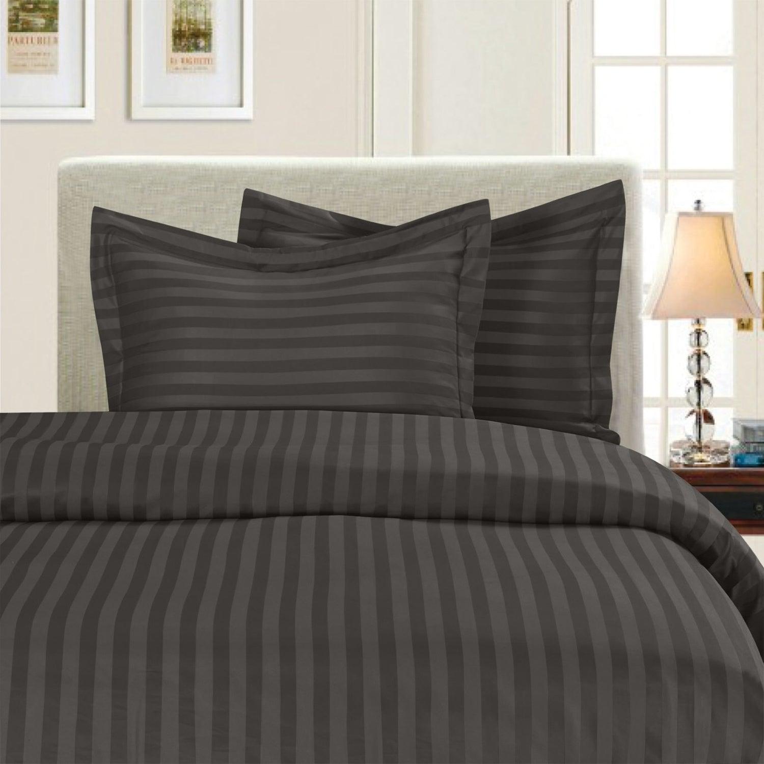 Everlaneas 3-Piece Stripe Duvet Cover Set - Dobby Stripe Printed Pattern