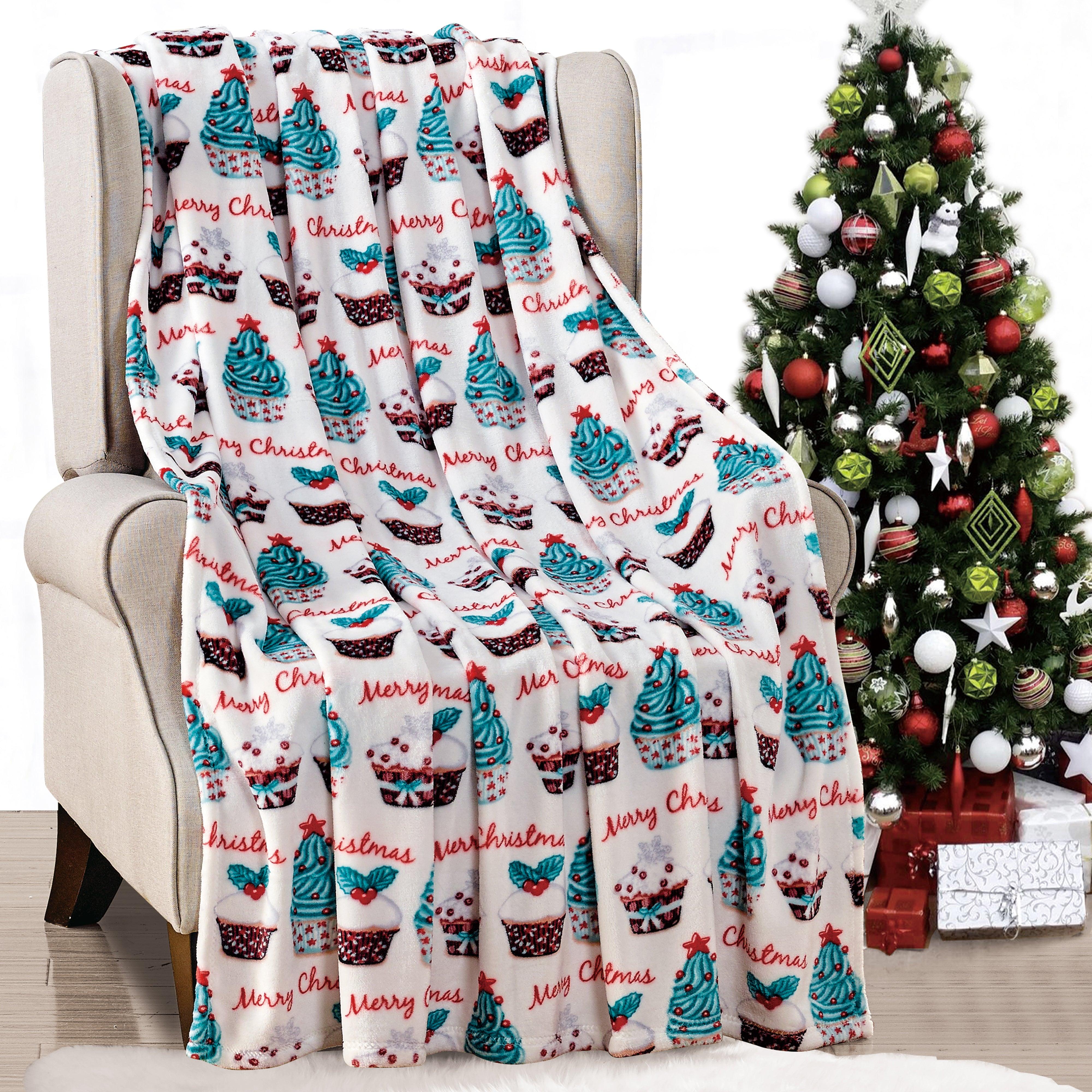 Everlaneas 50" x 60" Holiday Velvet Plush Blanket Throw - 50 x 60 inches