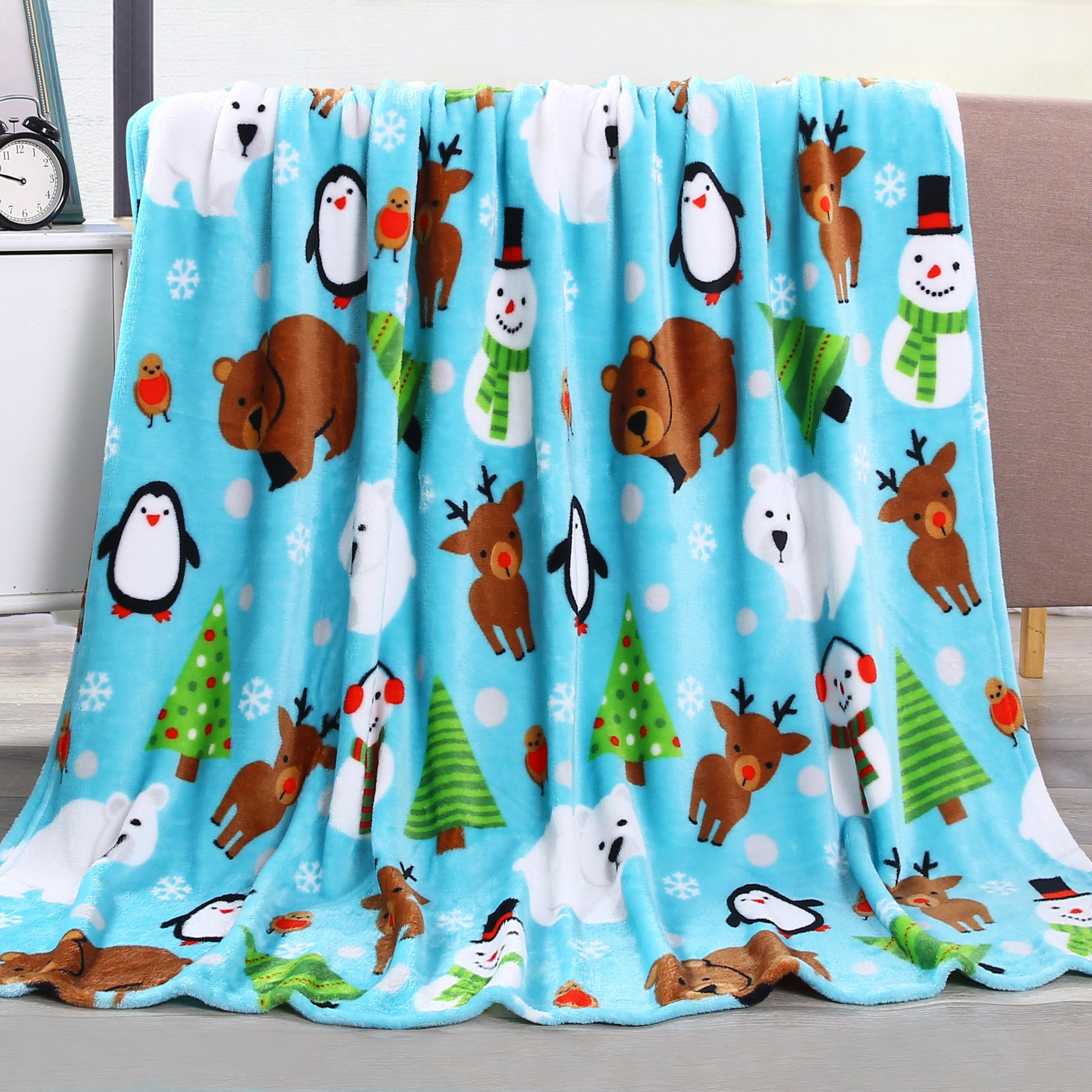 Everlaneas 50" x 60" Holiday Velvet Plush Blanket Throw - 50 x 60 inches