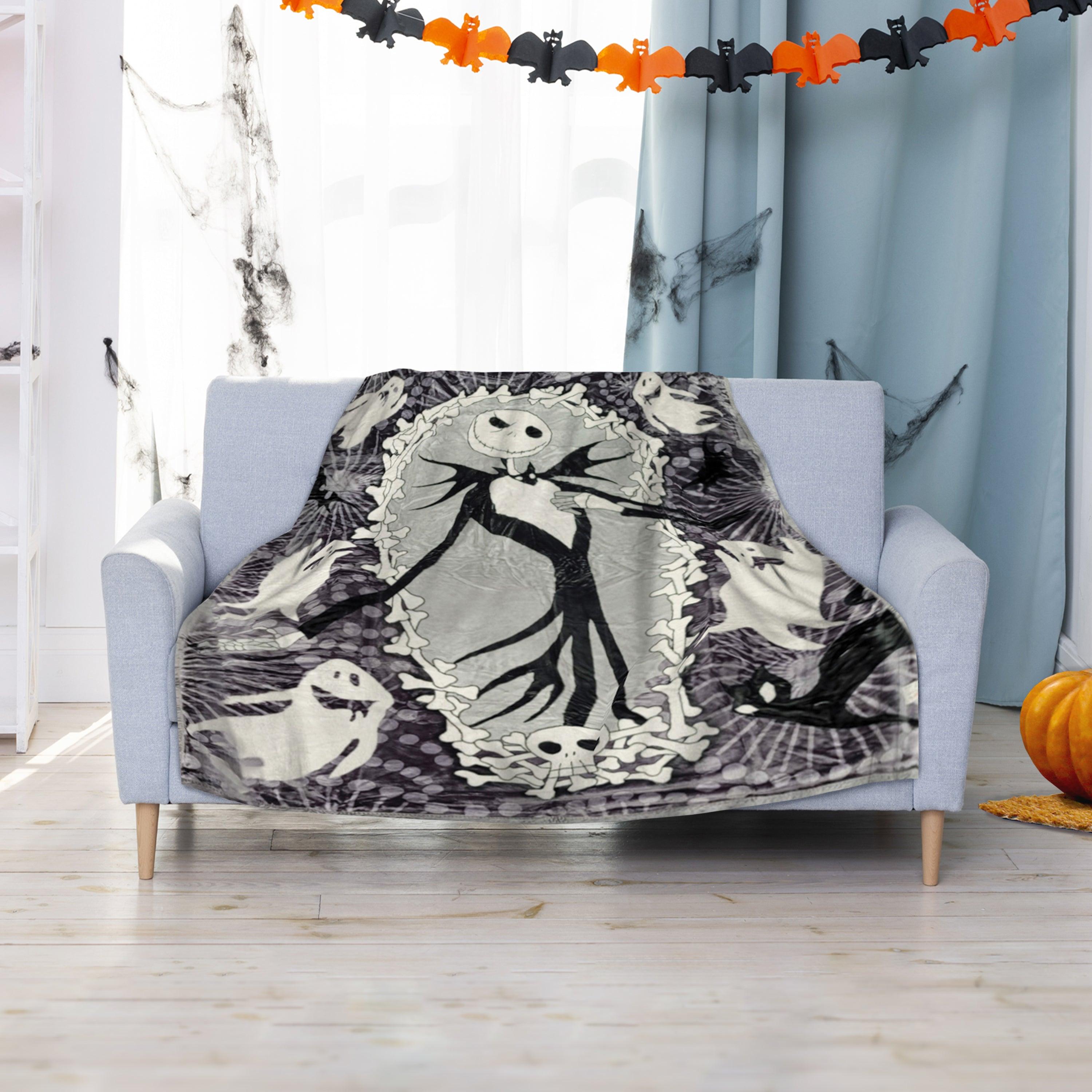Everlaneas Nightmare Before Christmas Printed Reversible Blanket Oversized Couch -  Queen Blanket