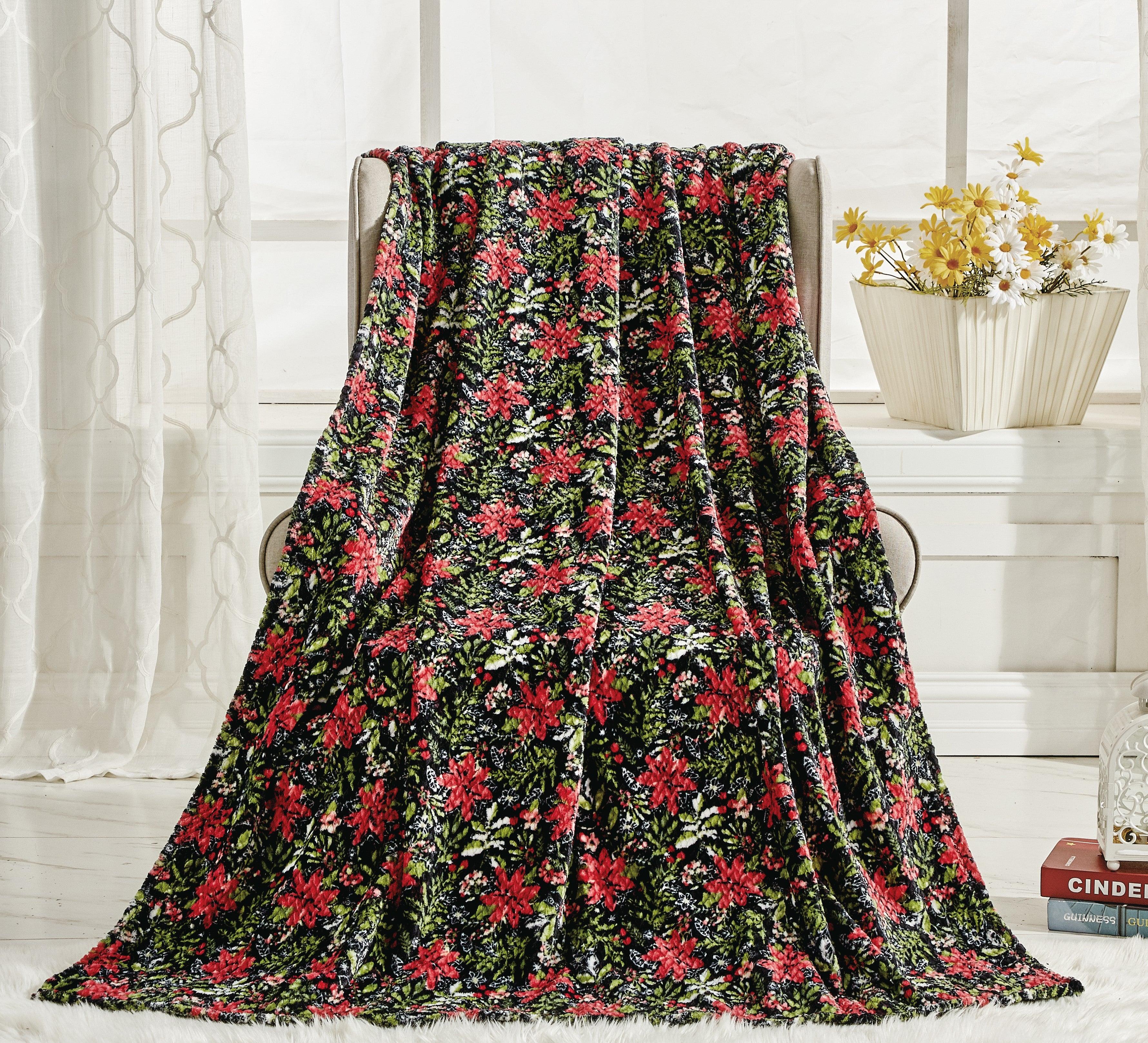 Everlaneas 50" x 60" Holiday Velvet Plush Blanket Throw - 50 x 60 inches