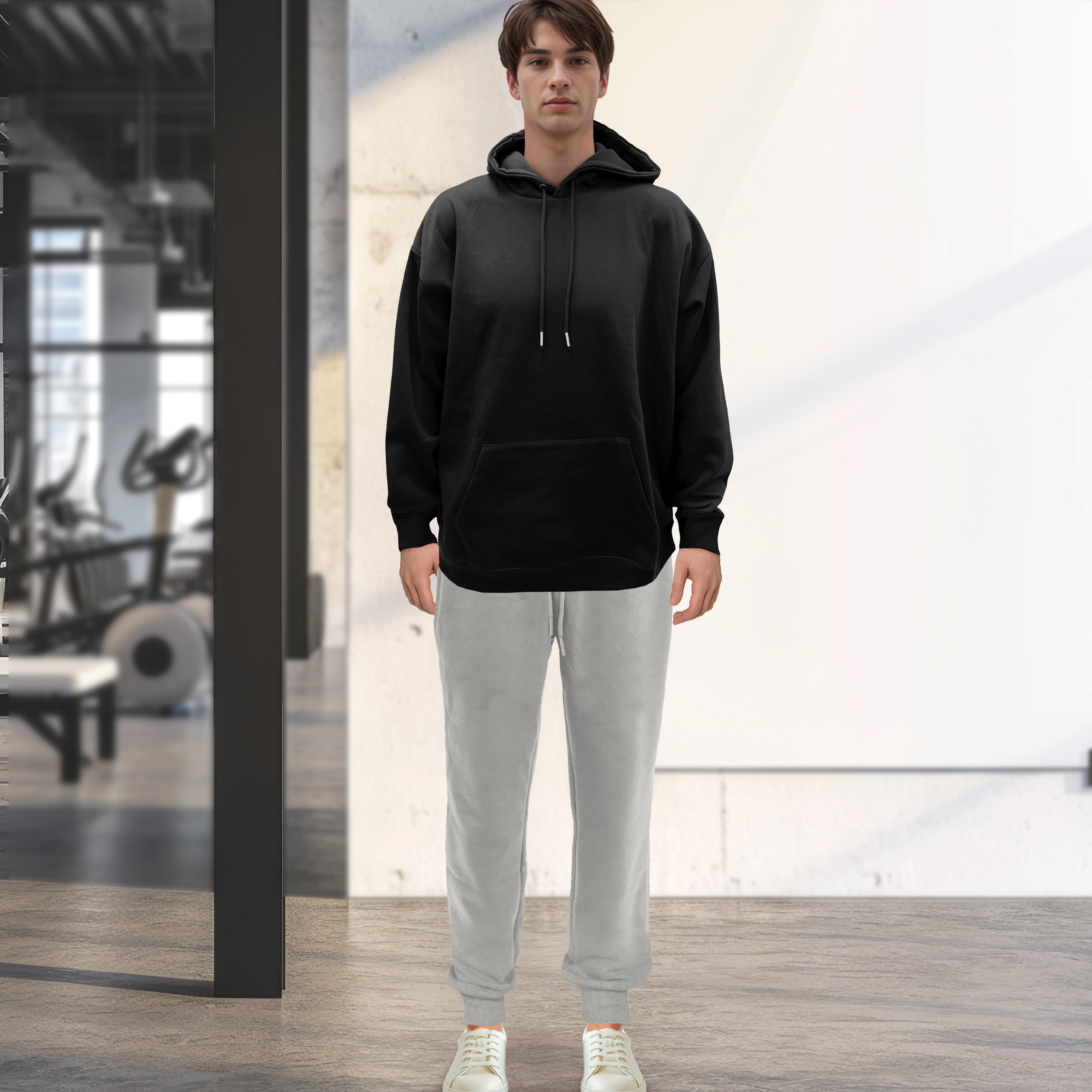 Everlaneas Cotton Active Men Tracksuit 2 Piece Set Athletic Jogging Sweatsuits