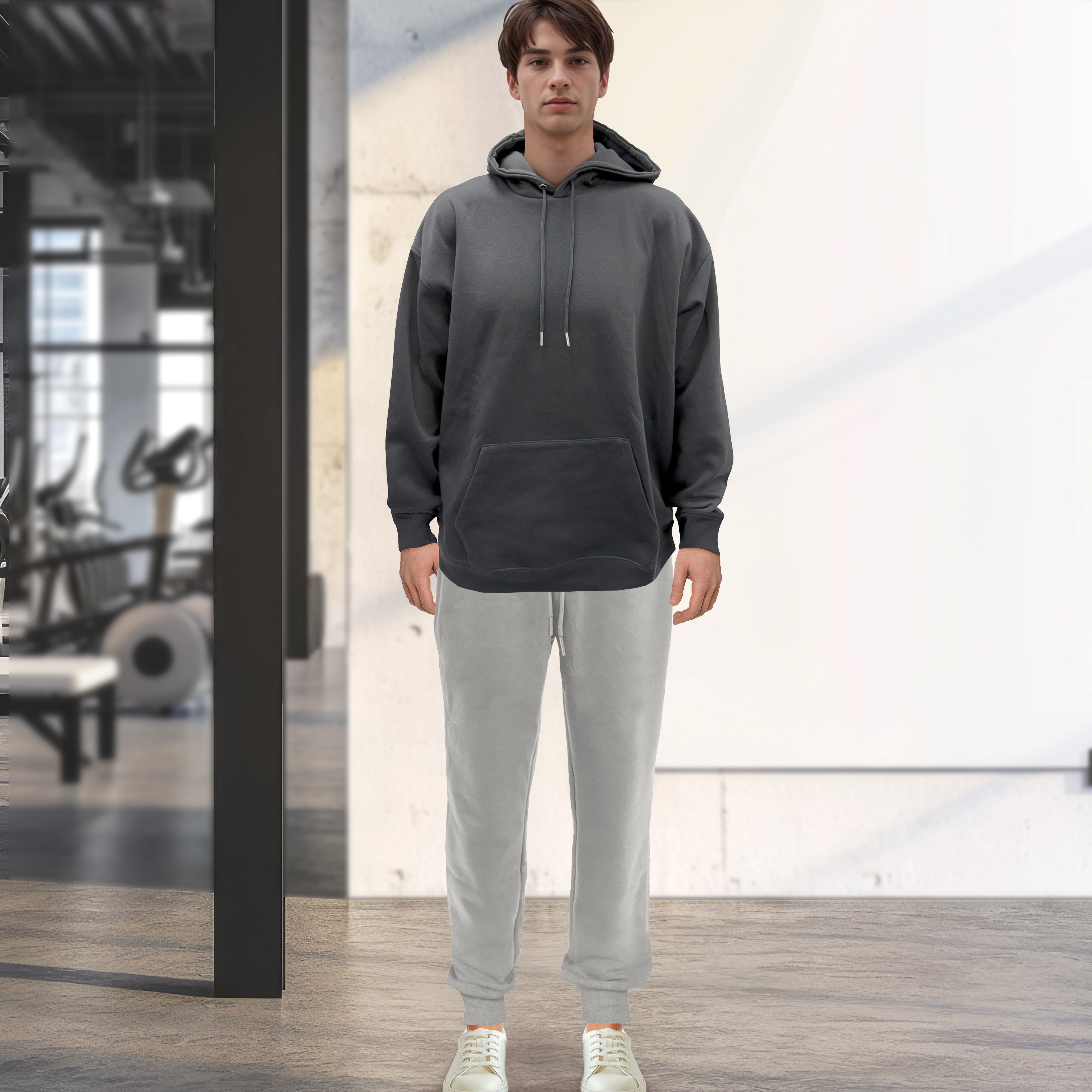 Everlaneas Cotton Active Men Tracksuit 2 Piece Set Athletic Jogging Sweatsuits