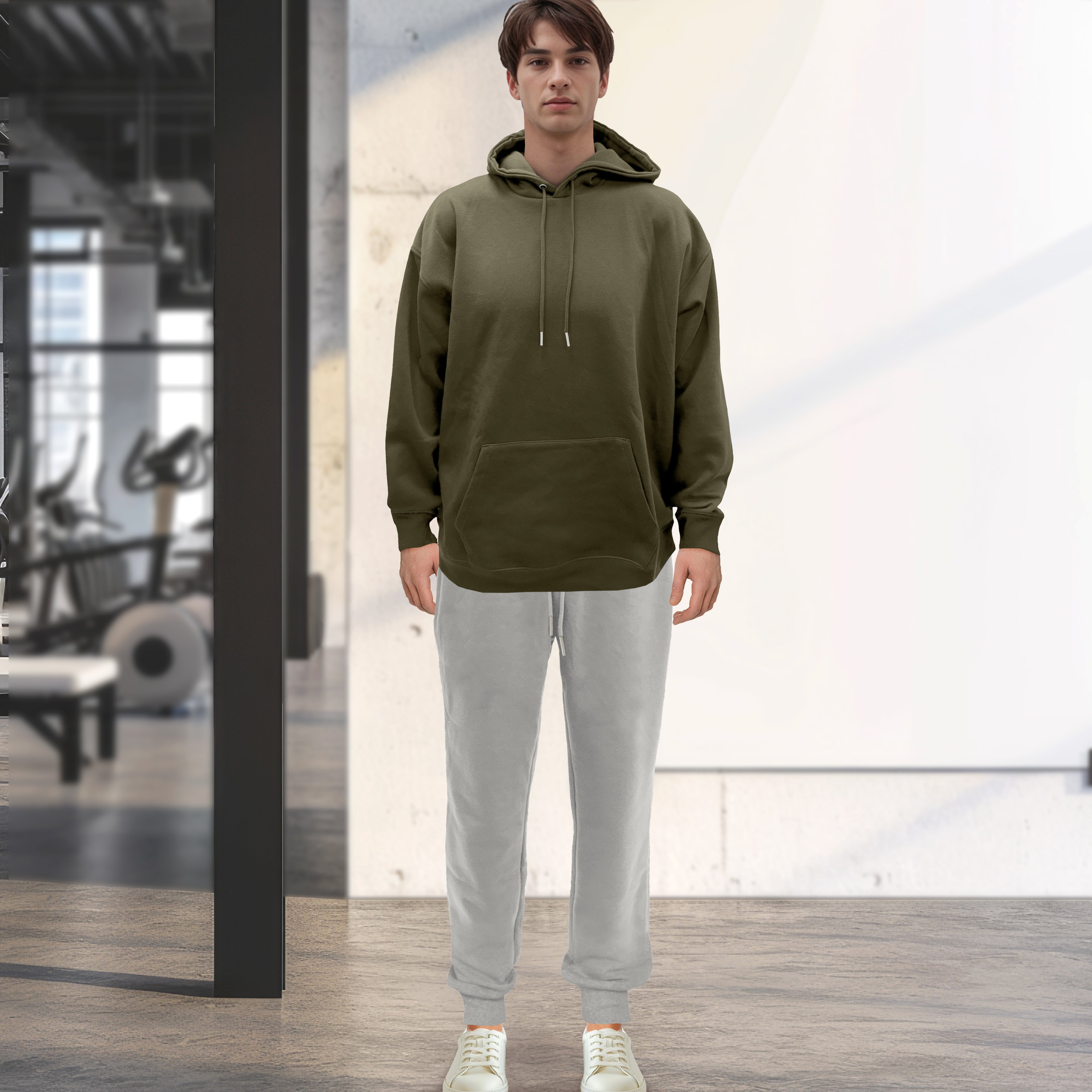 Everlaneas Cotton Active Men Tracksuit 2 Piece Set Athletic Jogging Sweatsuits