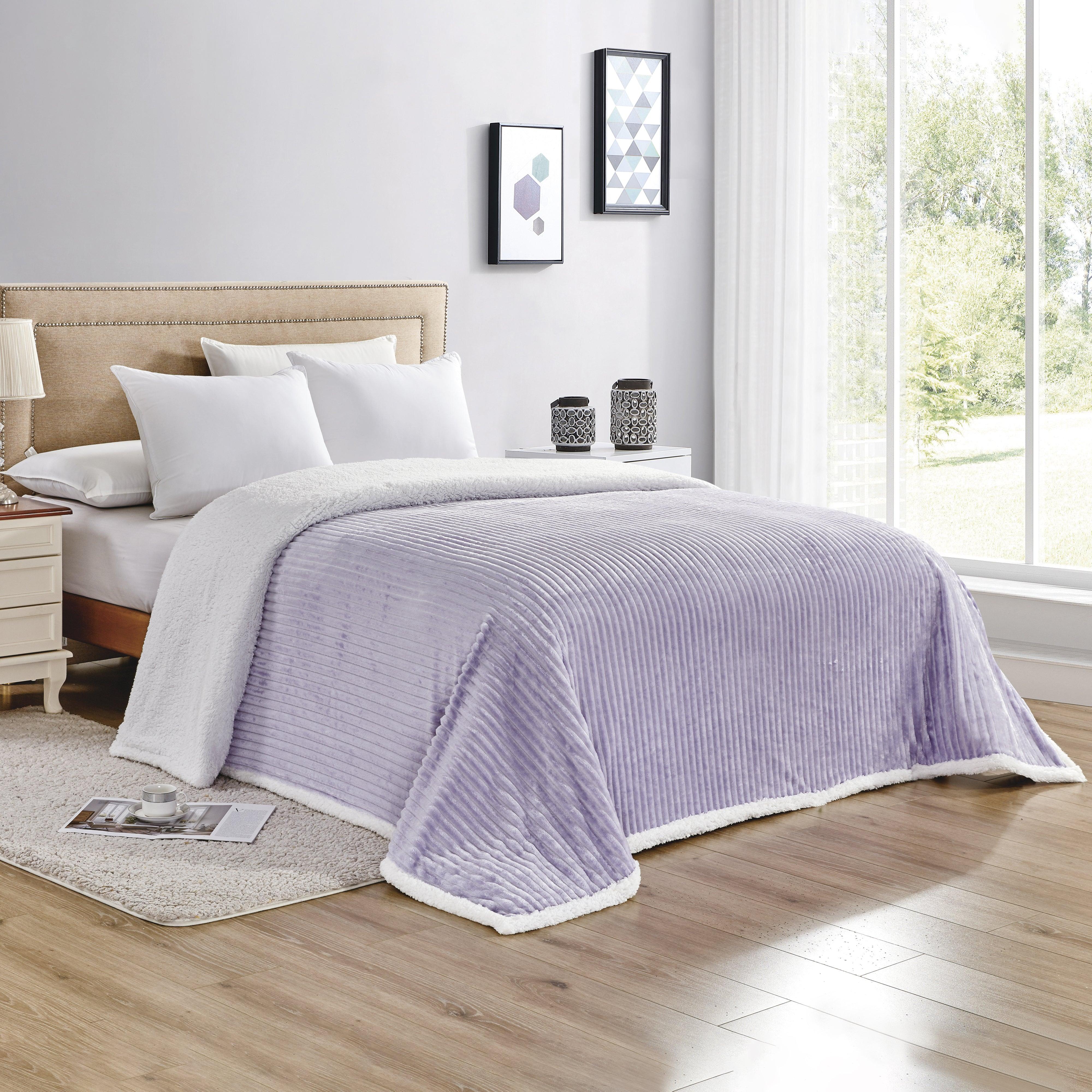 Everlaneas Corduroy Design Luxury Sherpa Blanket